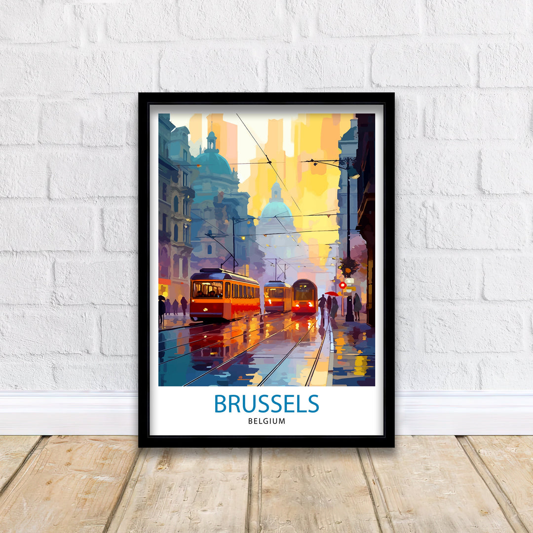 Brussels Belgium Travel Poster Brussels