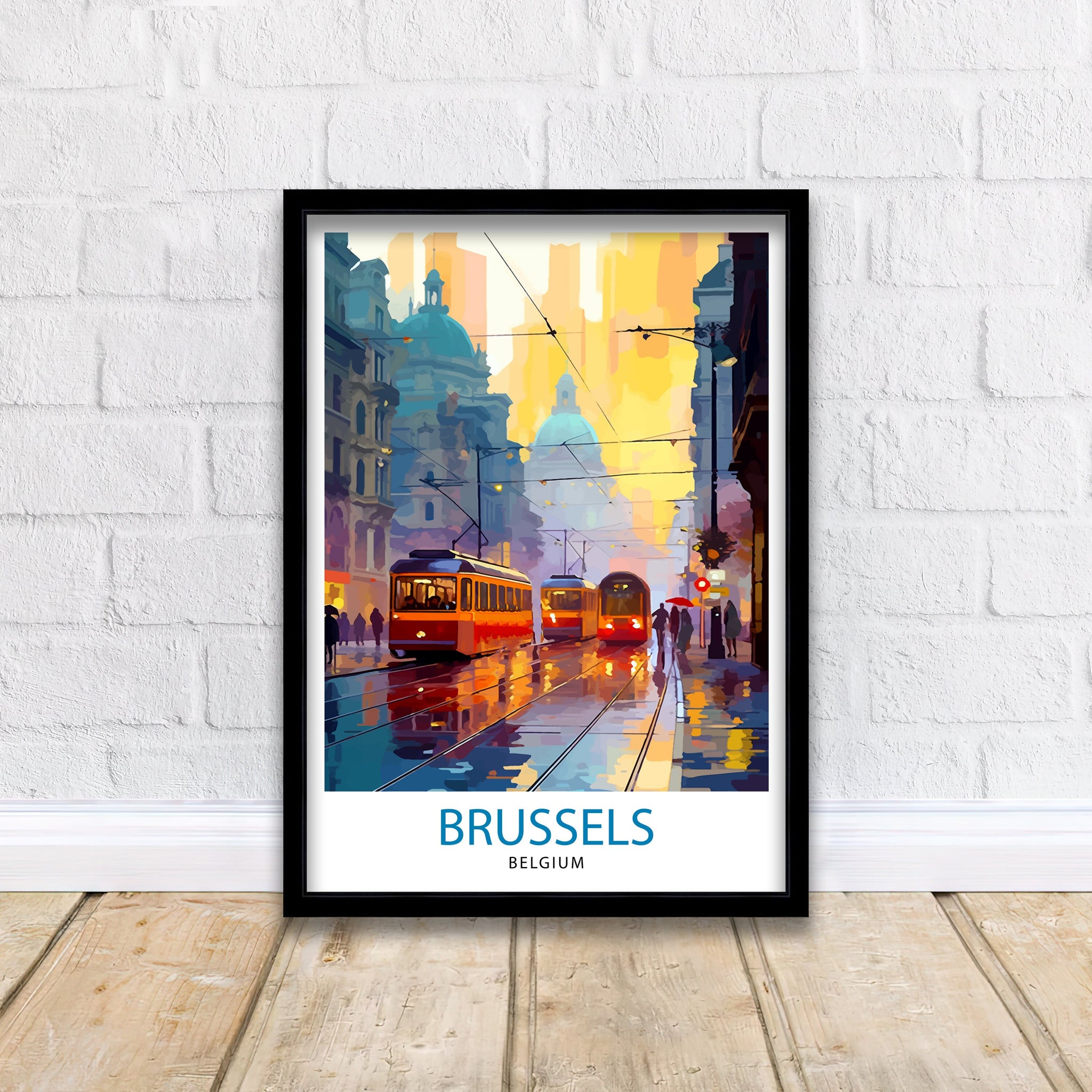 Brussels Belgium Travel Print Brussels Wall Decor Brussels Poster Belgium Travel Prints Brussels Art Print Brussels Illustration Brussels