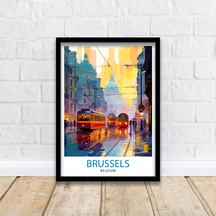 Brussels Belgium Travel Poster Brussels