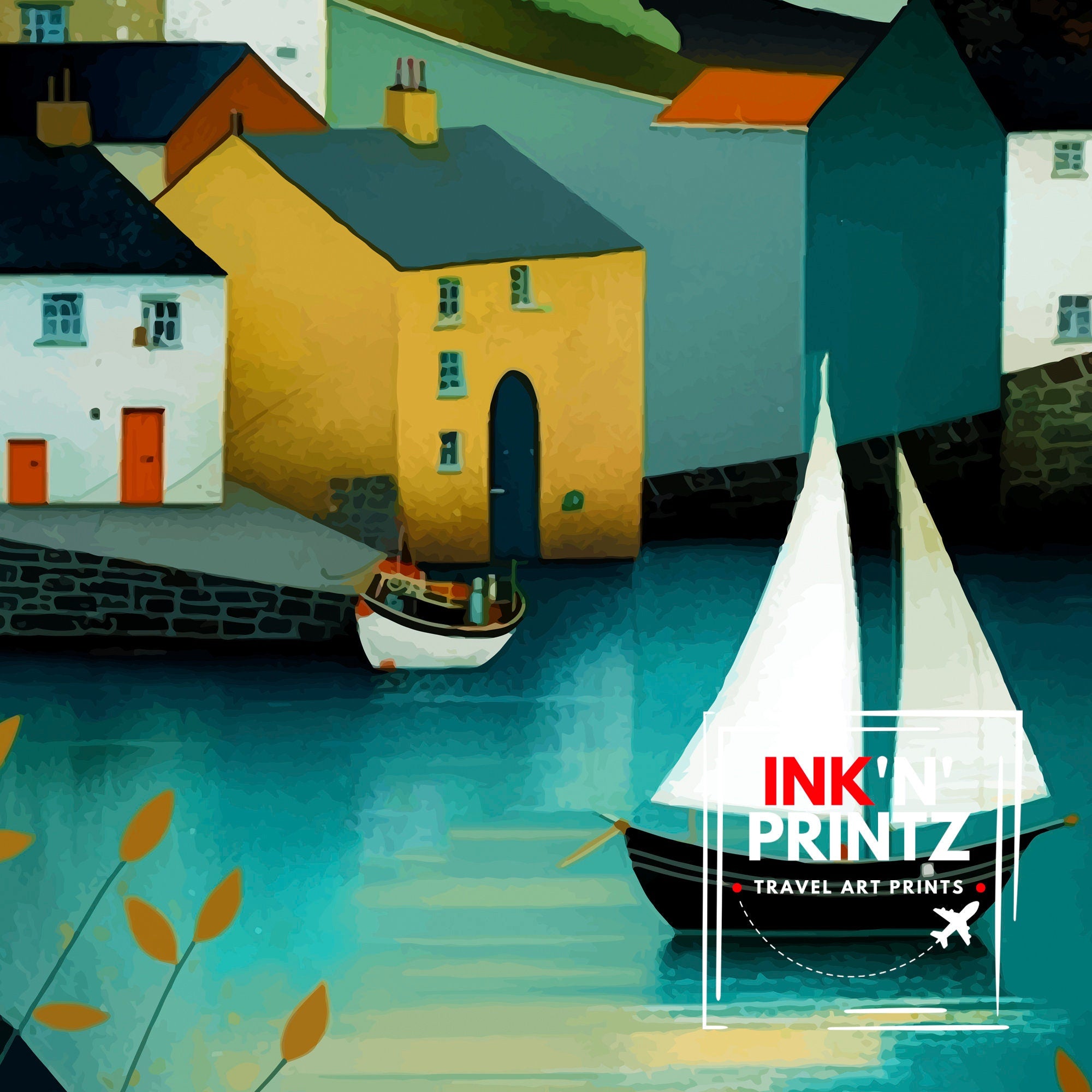 Shoreham Harbour Travel Print Shoreham Harbour Wall Decor Shoreham Harbour Poster Coastal Travel Prints Shoreham Harbour Art Print Shoreham