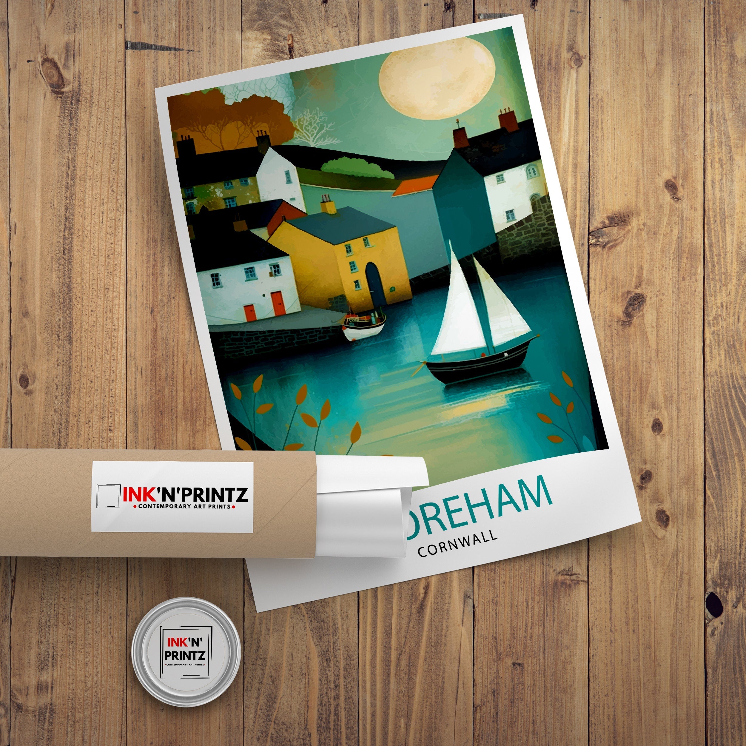 Shoreham Harbour Travel Print Shoreham Harbour Wall Decor Shoreham Harbour Poster Coastal Travel Prints Shoreham Harbour Art Print Shoreham