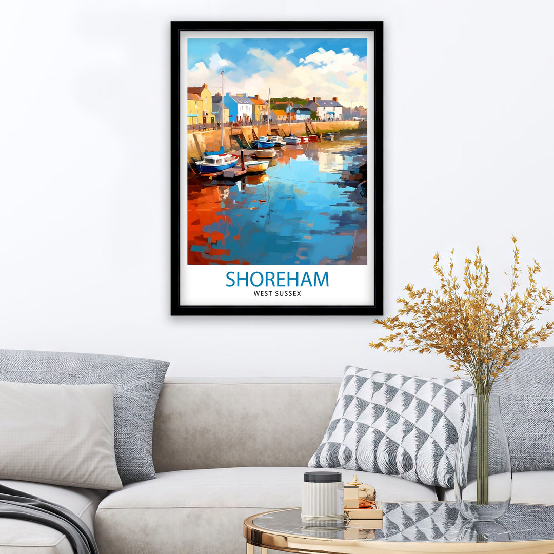 Shoreham Harbour Travel Poster Shoreham Harbour