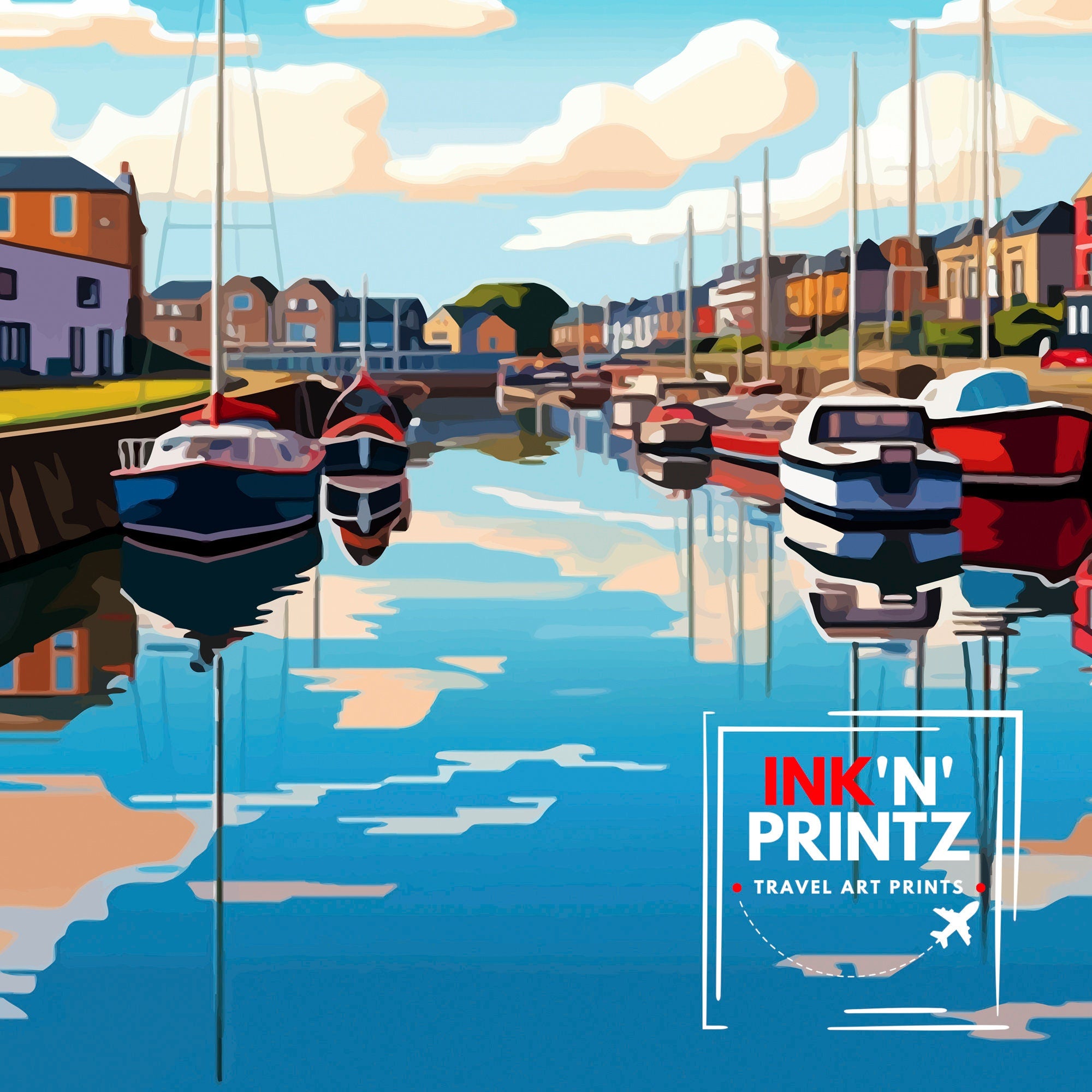 Shoreham Harbour Travel Print Shoreham Harbour Wall Decor Shoreham Harbour Poster Coastal Travel Prints Shoreham Harbour Art Print Shoreham