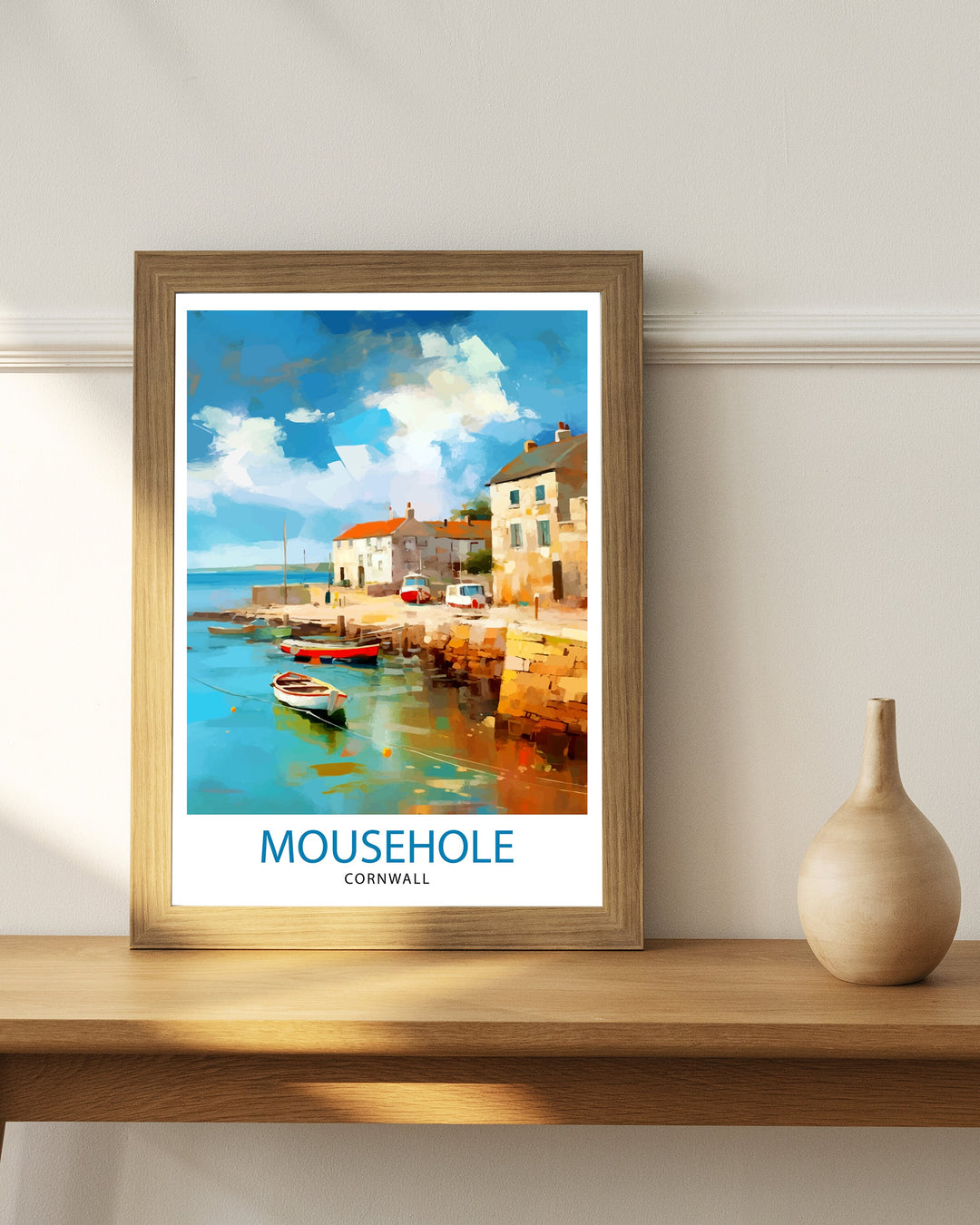 Mousehole Cornwall Travel Poster Mousehole