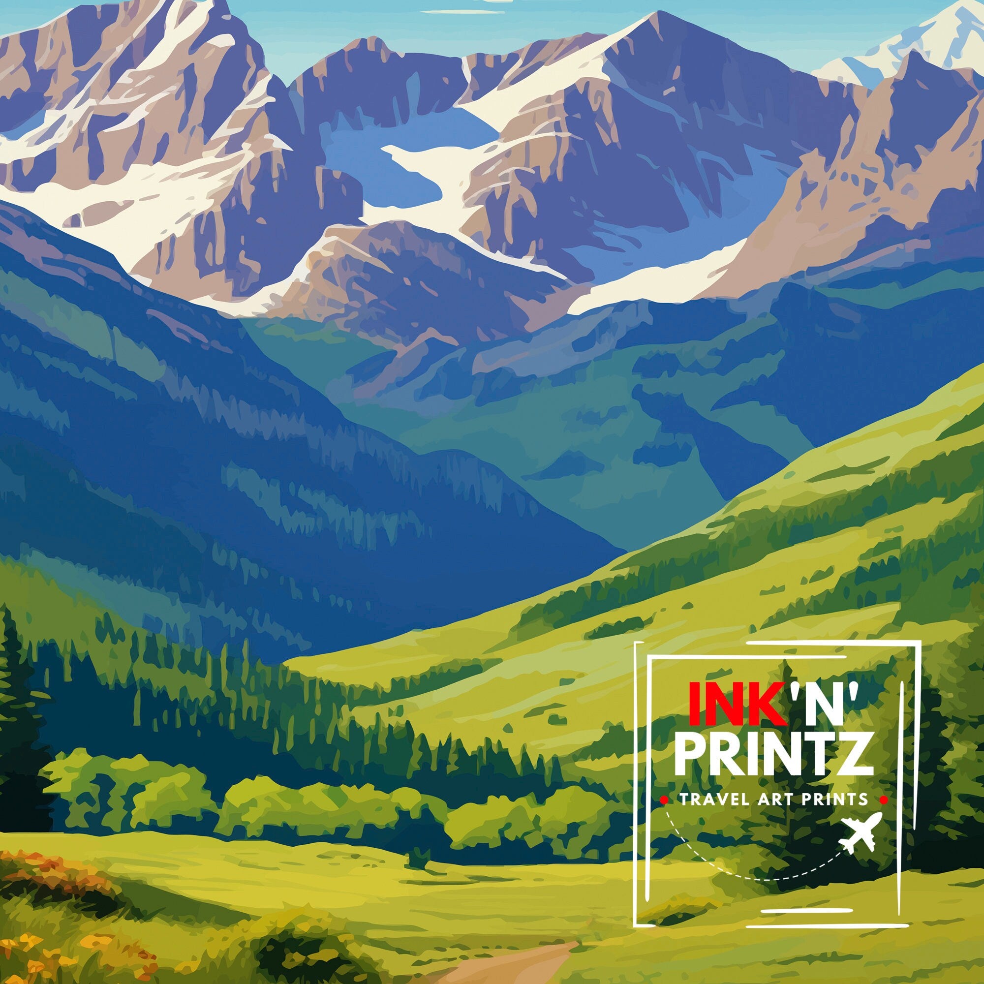 San Juan Mountains Colorado Travel Print| Colorado Wall Decor San Juan Mountains Poster Rocky Mountain Travel Prints Colorado Art