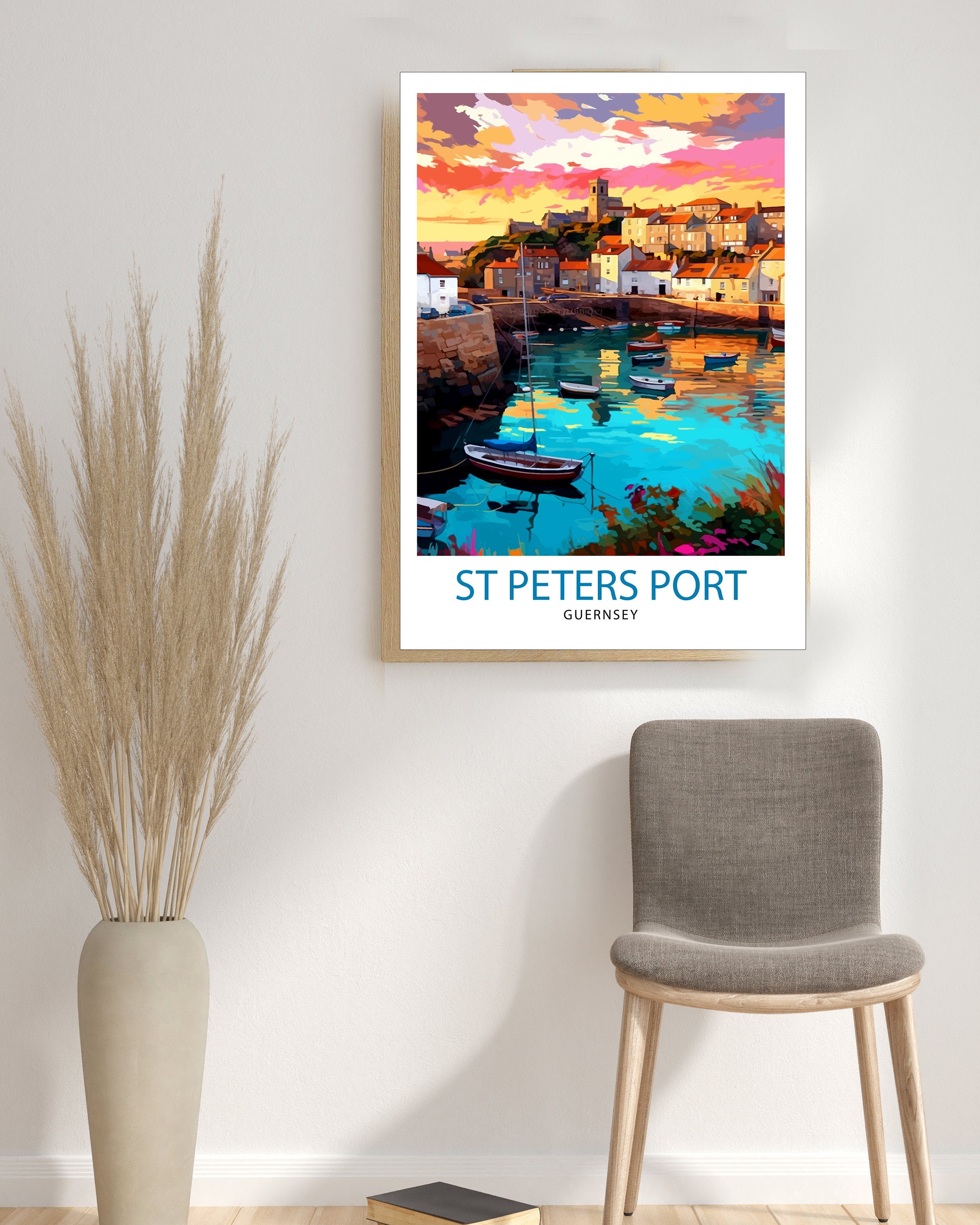 St. Peter Port Guernsey Print | Channel Islands Travel Poster