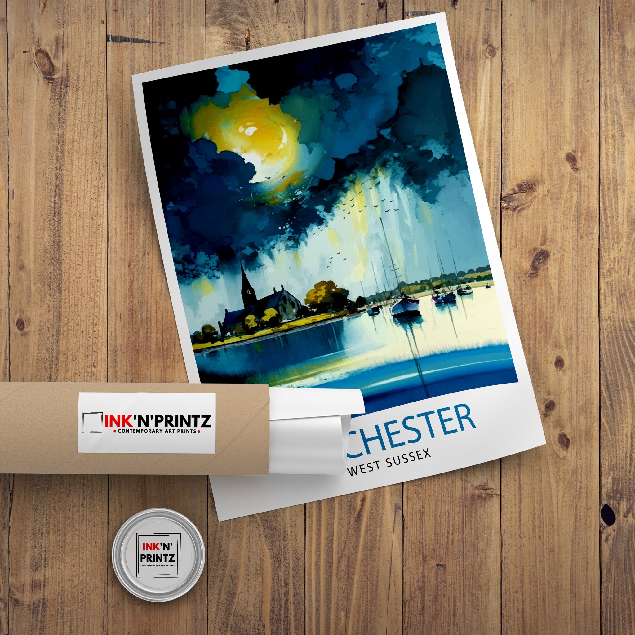 Chichester Harbour Travel Print Chichester Harbour Wall Decor Chichester Harbour Poster Coastal Travel Prints Chichester Harbour Art Print
