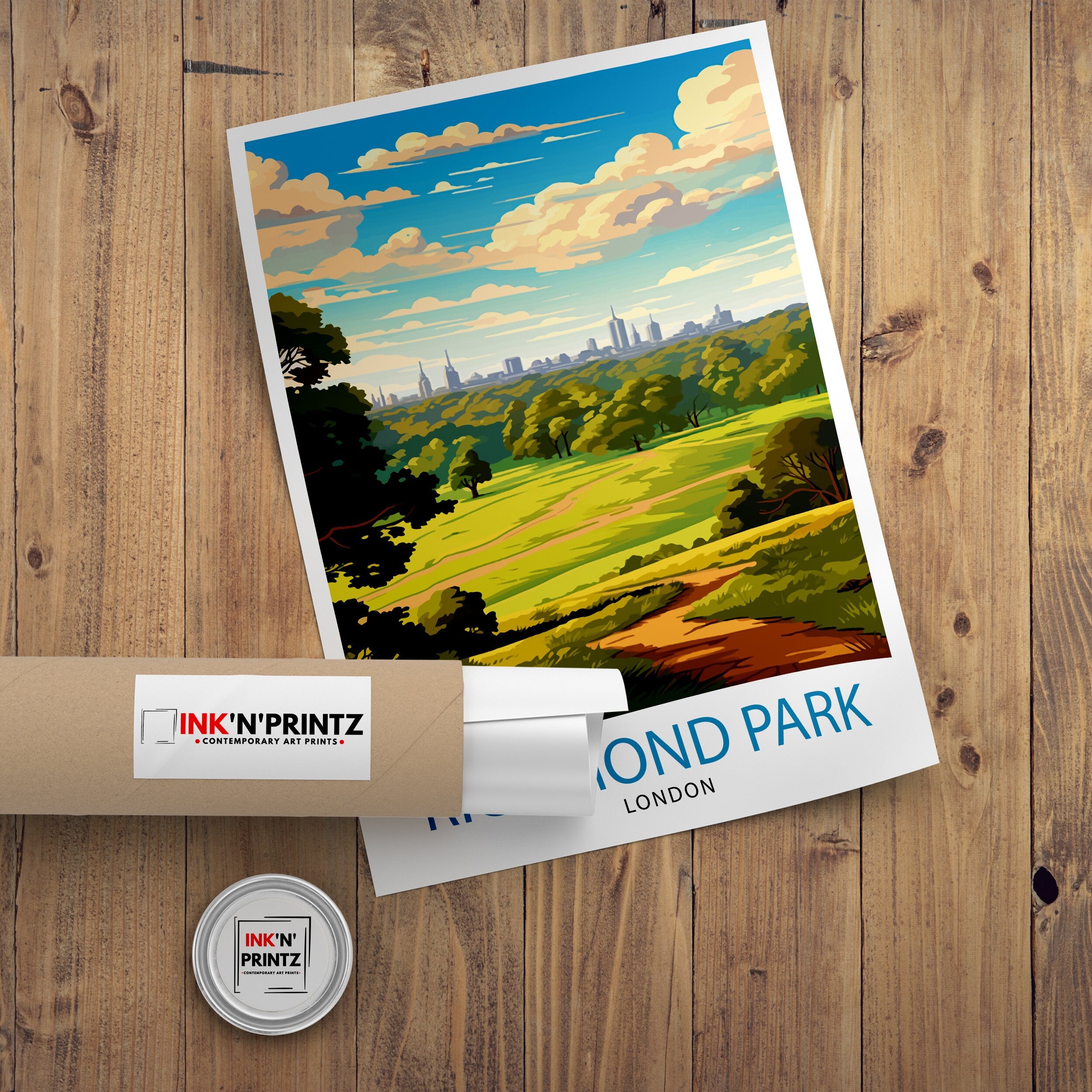 Richmond Park London Print Richmond Park Wall Art London Travel Poster UK Landscape Print Richmond Park Home Decor Gift for London Lovers