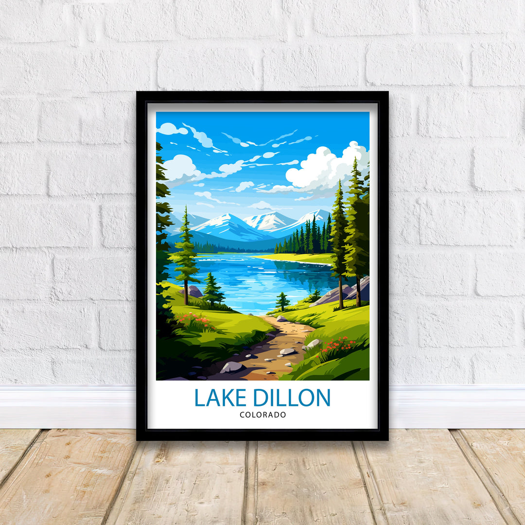Lake Dillon Colorado Travel Print| Colorado Wall Decor Lake Dillon Poster Rocky Mountain Travel Prints Colorado Art Print Lake Dillon