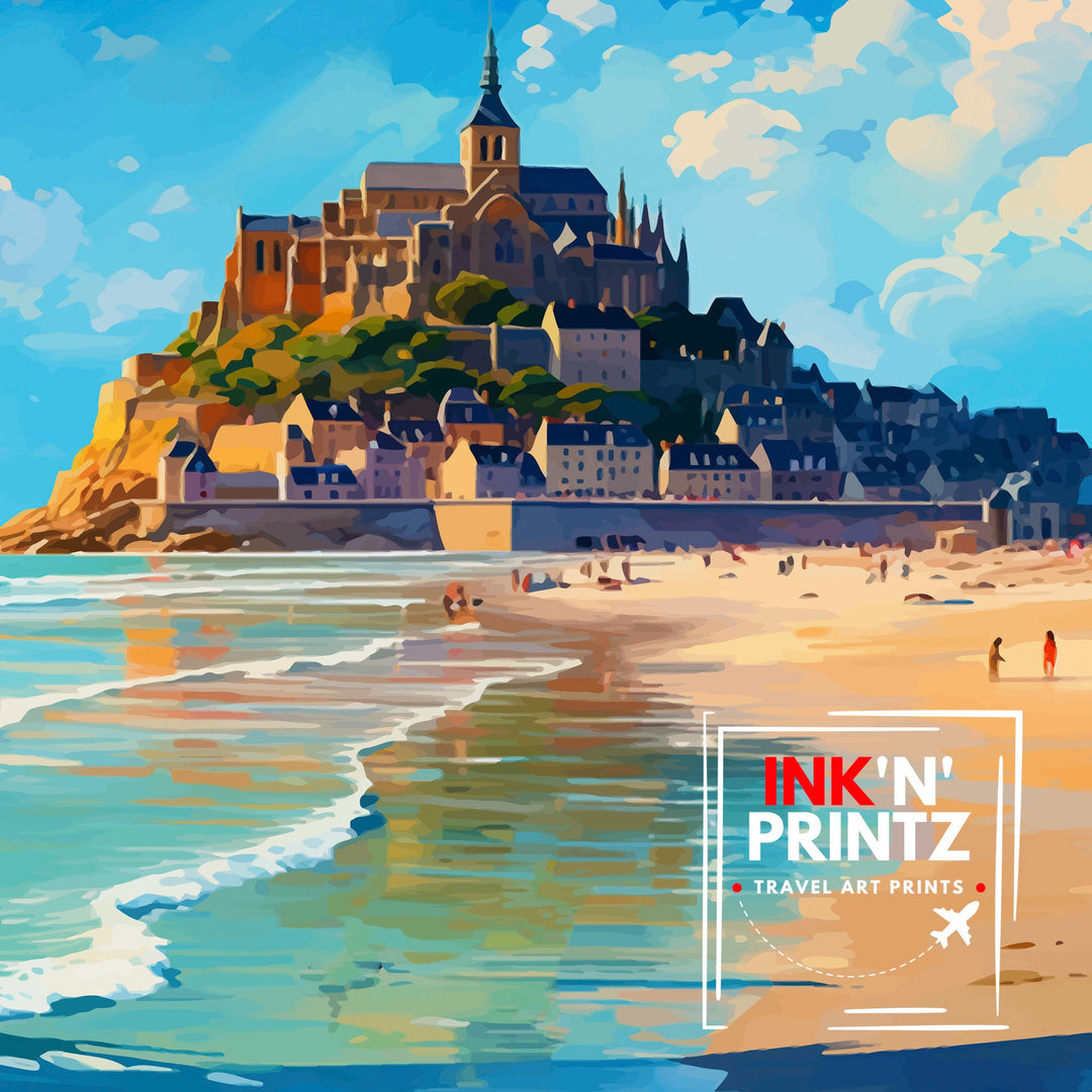 Normandy France Travel Print Normandy Wall Decor Normandy Poster France Travel Prints Normandy Art Print Normandy Illustration Normandy