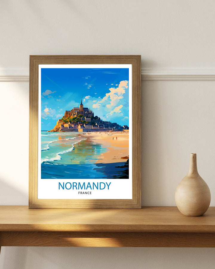 Normandy France Travel Print Normandy Wall Decor Normandy Poster France Travel Prints Normandy Art Print Normandy Illustration Normandy
