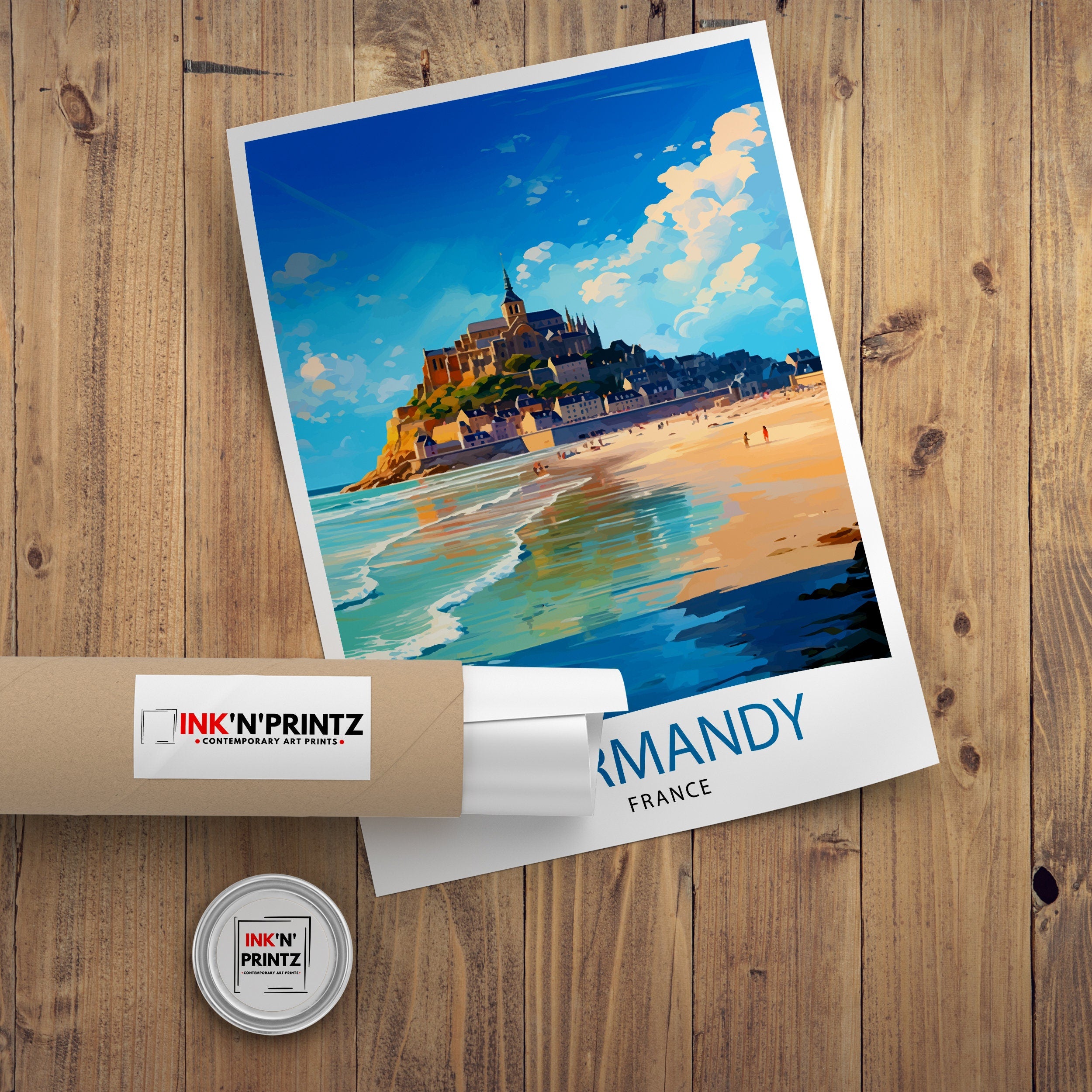 Normandy France Travel Print Normandy Wall Decor Normandy Poster France Travel Prints Normandy Art Print Normandy Illustration Normandy