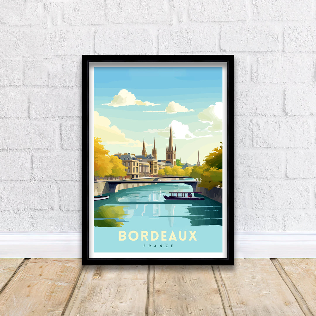 Bordeaux France Travel Print Bordeaux Wall Decor Bordeaux Poster France Travel Prints Bordeaux Art Print Bordeaux Illustration Bordeaux
