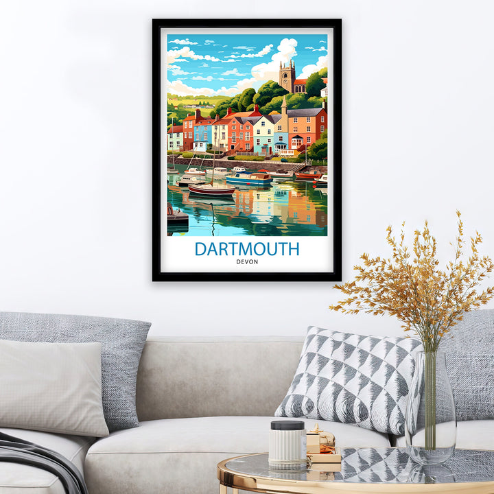 Dartmouth Harbour Travel Poster Dartmouth