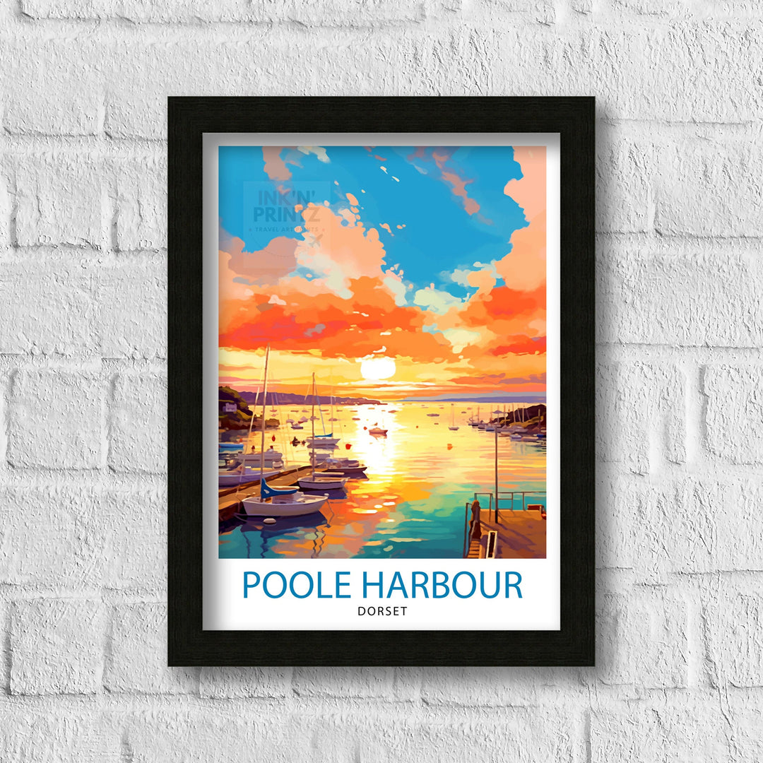 Poole Harbour Dorset Travel Poster Poole Harbour