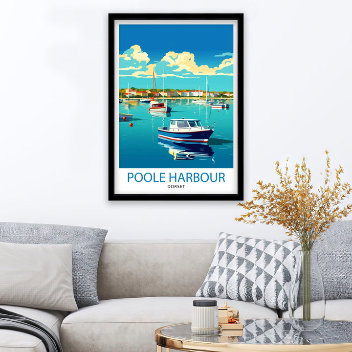 Poole Harbour Dorset Travel Poster Poole Harbour