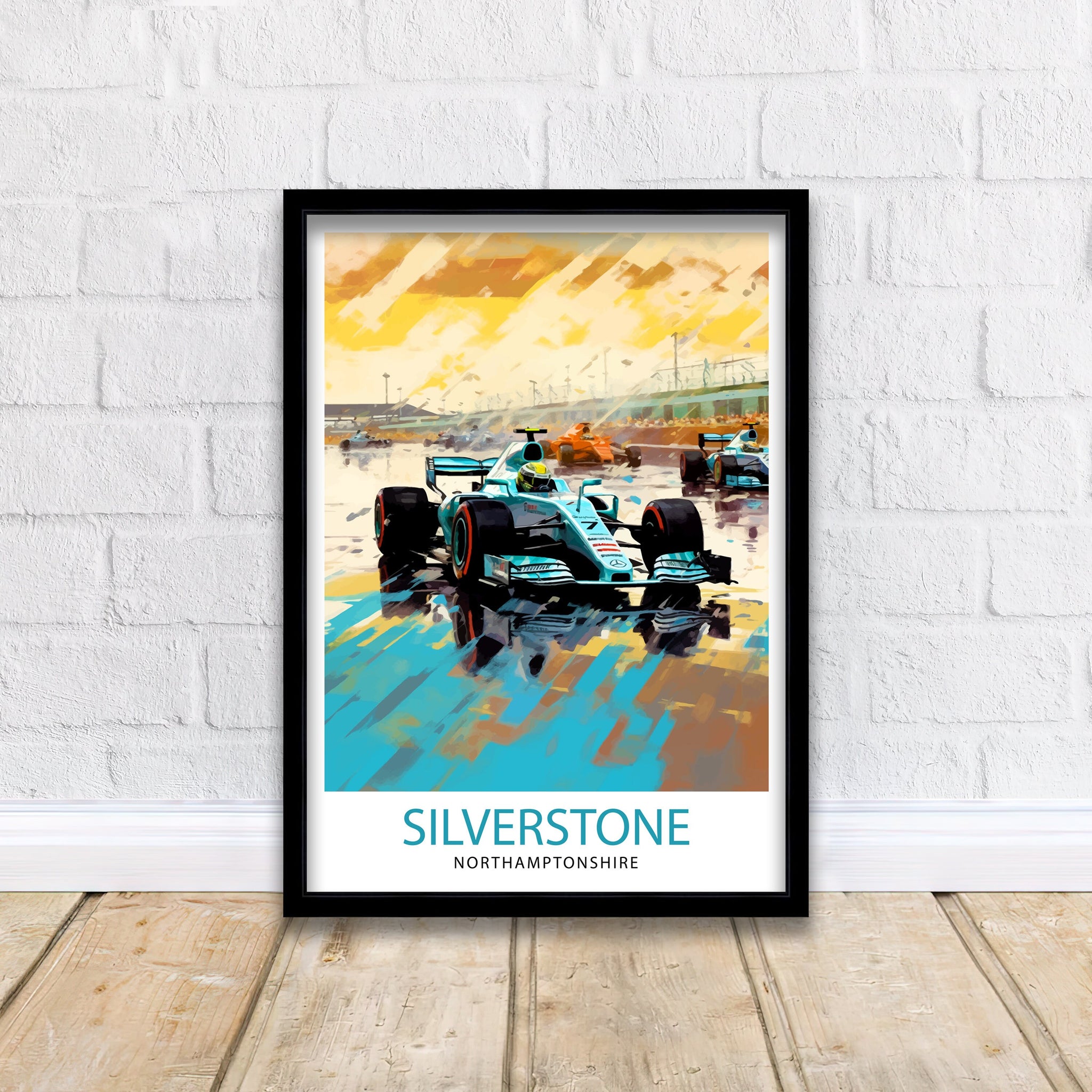 Silverstone Travel Print Wall Decor Silverstone Circuit Poster Motorsport Travel Prints Art Print Racing Illustration