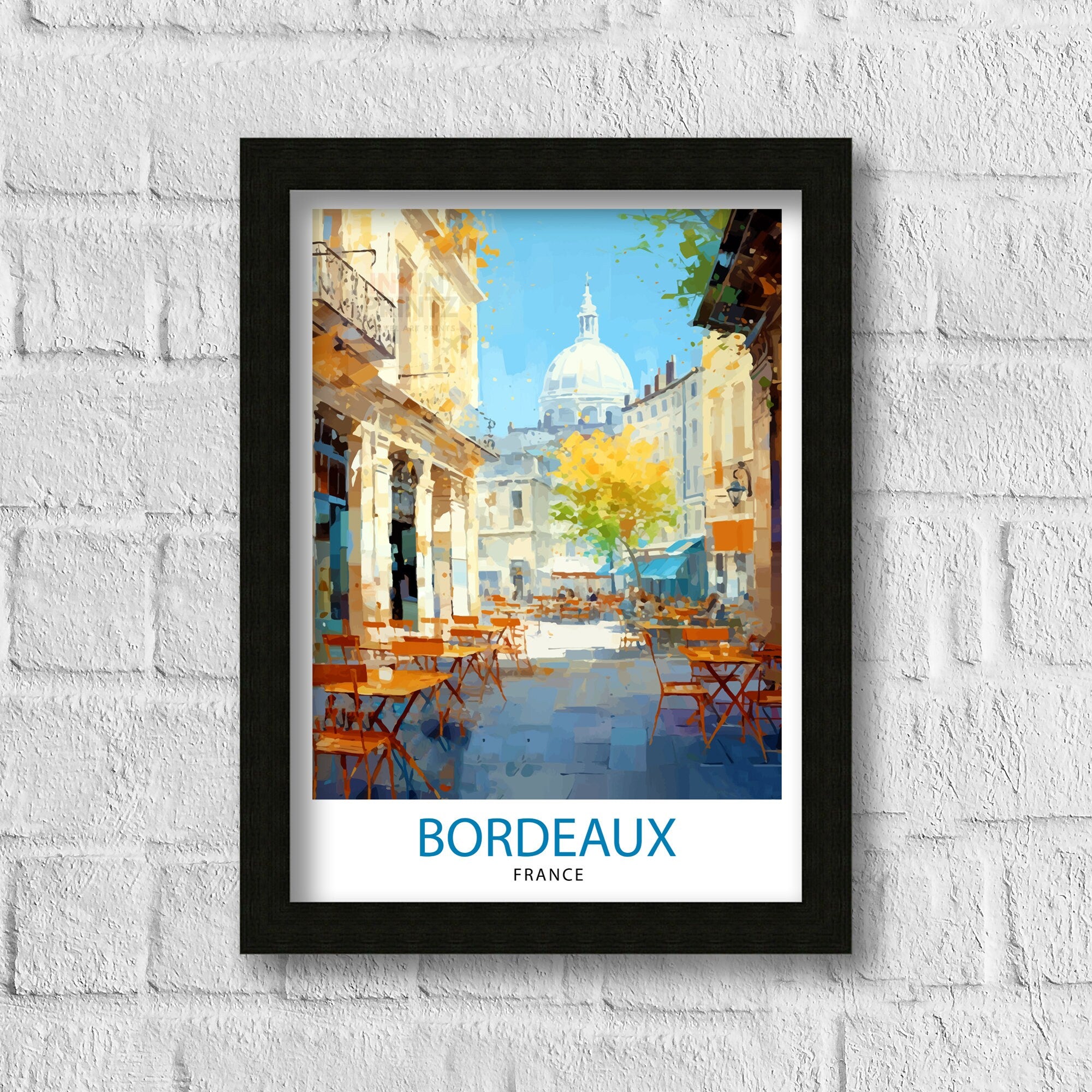 Bordeaux France Travel Print Bordeaux Wall Decor Bordeaux Poster France Travel Prints Bordeaux Art Print Bordeaux Illustration Bordeaux