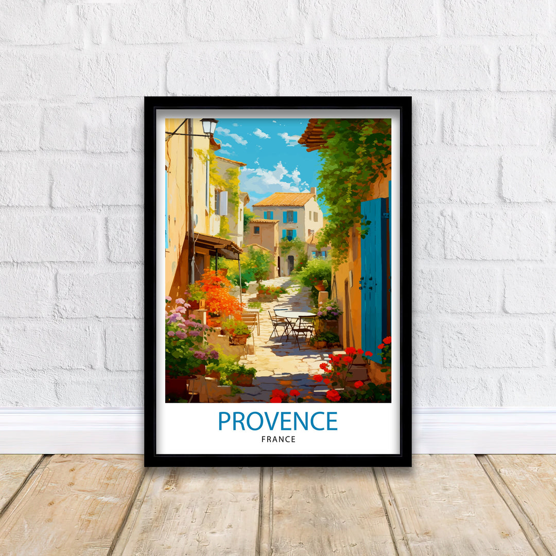 Provence France Travel Print Provence Wall Decor Provence Home Living Decor Provence France Illustration Travel Poster Gift for Provence