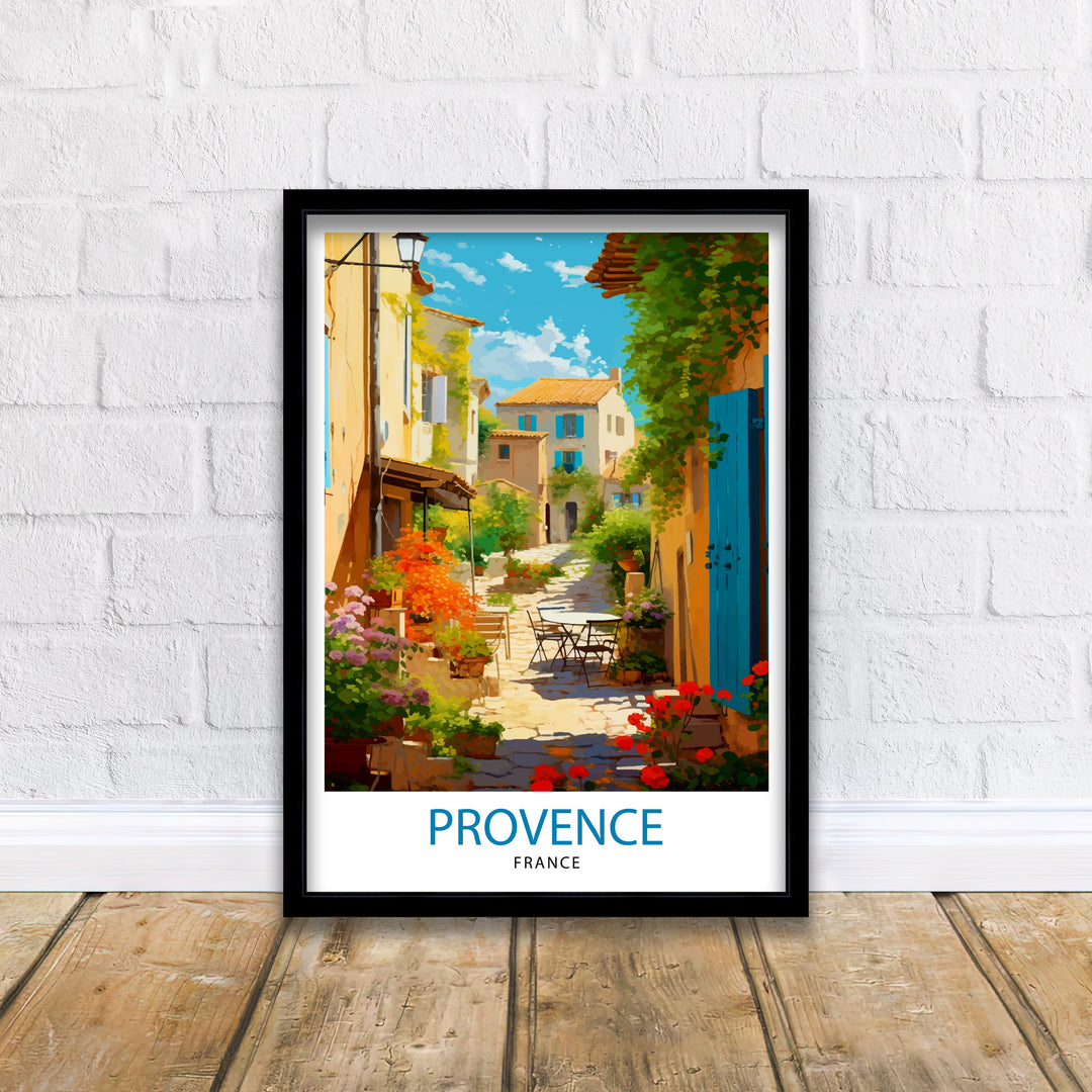 Provence France Travel Print Provence Wall Decor Provence Home Living Decor Provence France Illustration Travel Poster Gift for Provence