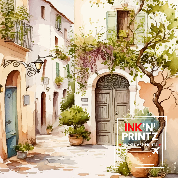 Provence France Travel Print Provence Wall Decor Provence Home Living Decor Provence France Illustration Travel Poster Gift for Provence