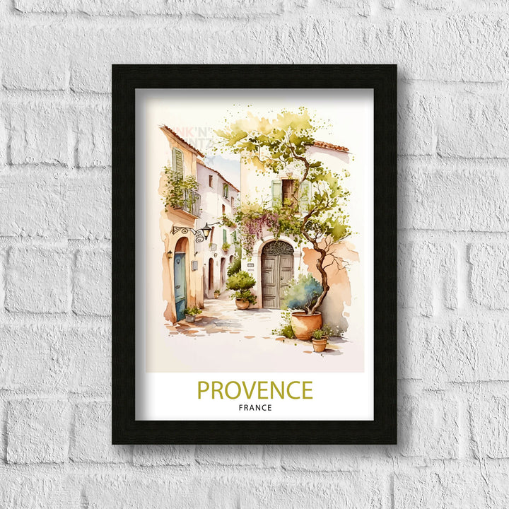 Provence France Travel Print Provence Wall Decor Provence Home Living Decor Provence France Illustration Travel Poster Gift for Provence