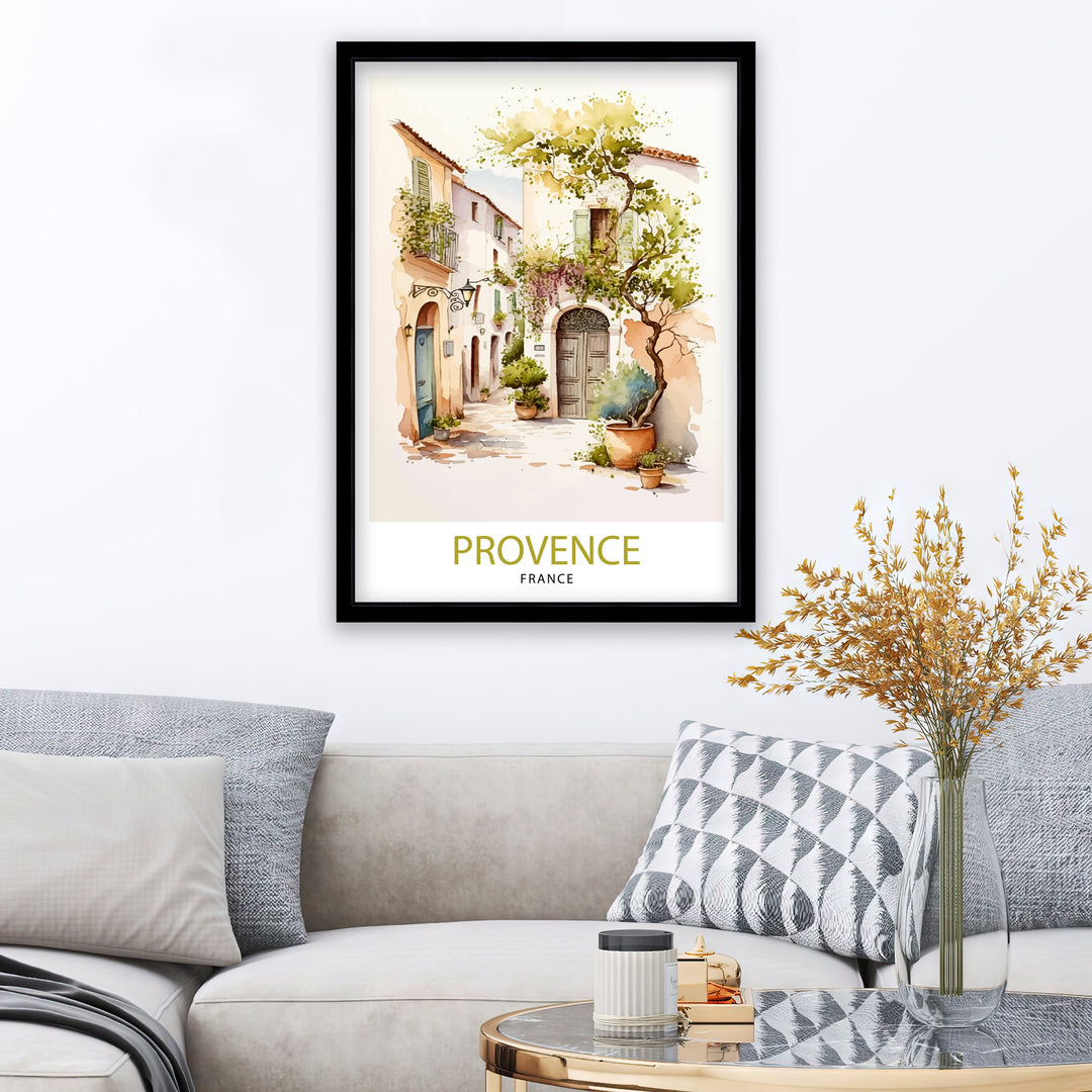 Provence France Travel Print Provence Wall Decor Provence Home Living Decor Provence France Illustration Travel Poster Gift for Provence