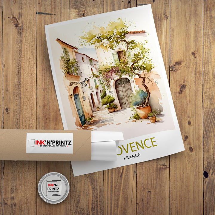 Provence France Travel Print Provence Wall Decor Provence Home Living Decor Provence France Illustration Travel Poster Gift for Provence