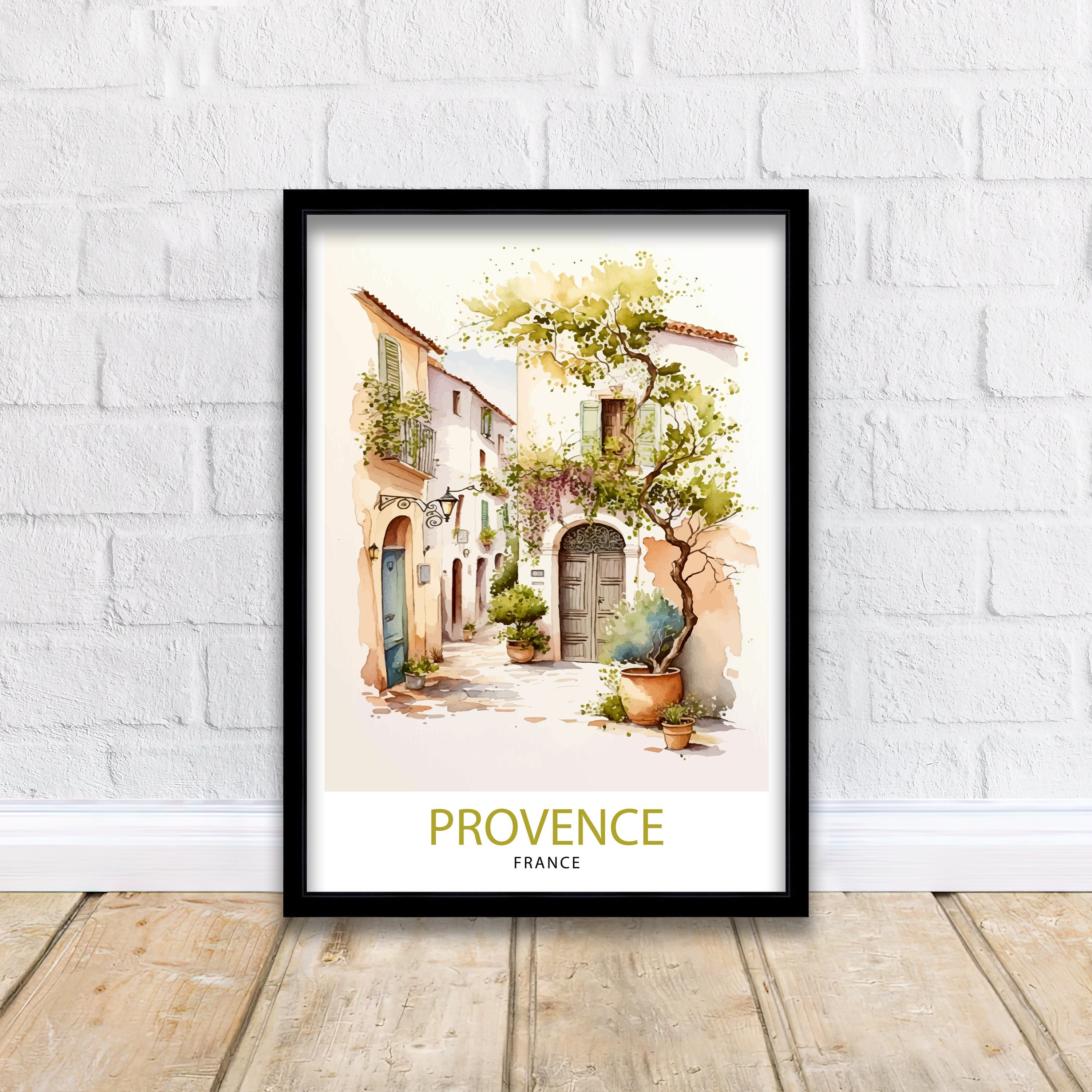 Provence France Travel Print Provence Wall Decor Provence Home Living Decor Provence France Illustration Travel Poster Gift for Provence