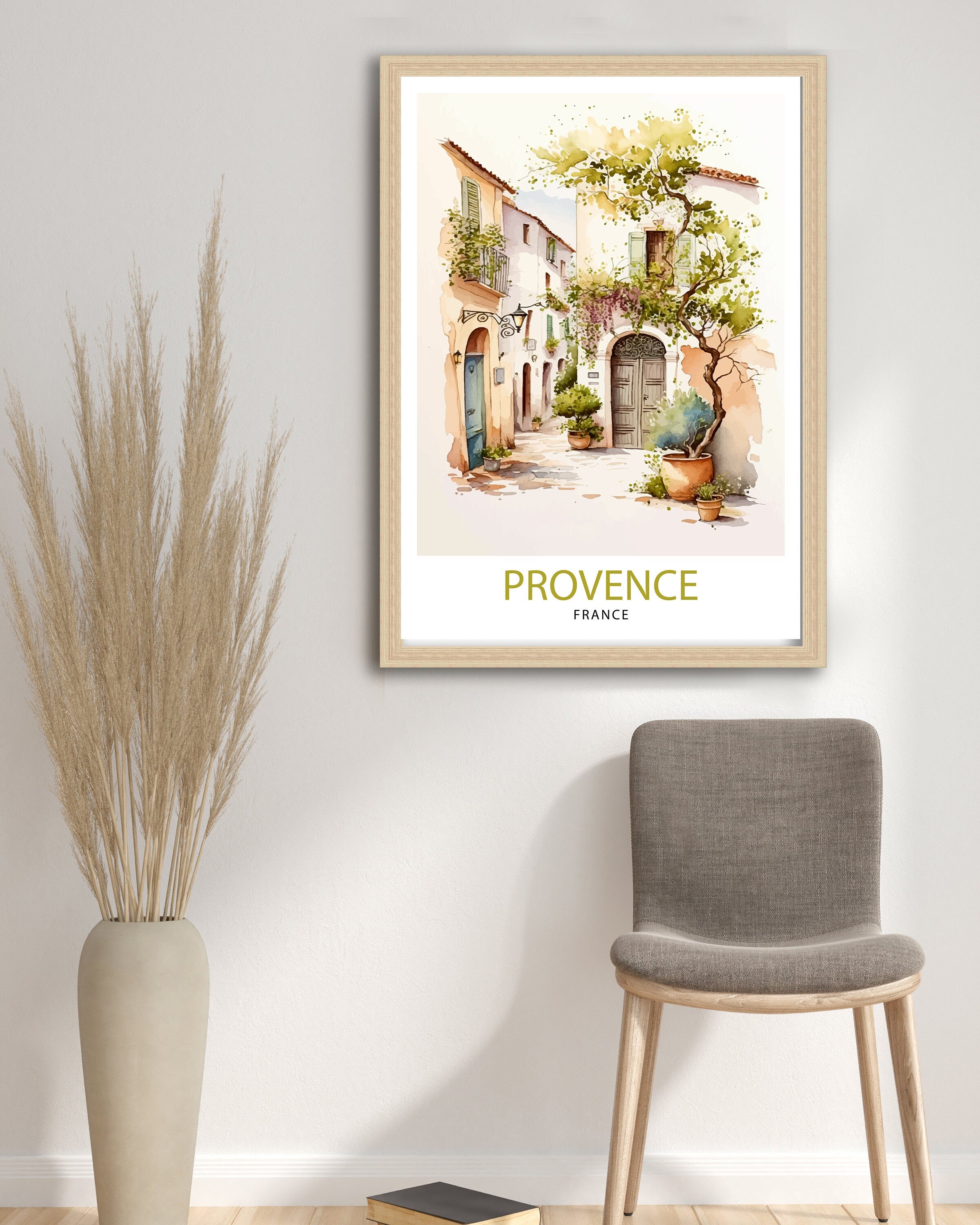 Provence France Travel Print Provence Wall Decor Provence Home Living Decor Provence France Illustration Travel Poster Gift for Provence