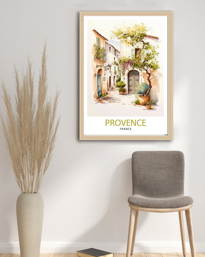 Provence France Travel Print Provence Wall Decor Provence Home Living Decor Provence France Illustration Travel Poster Gift for Provence