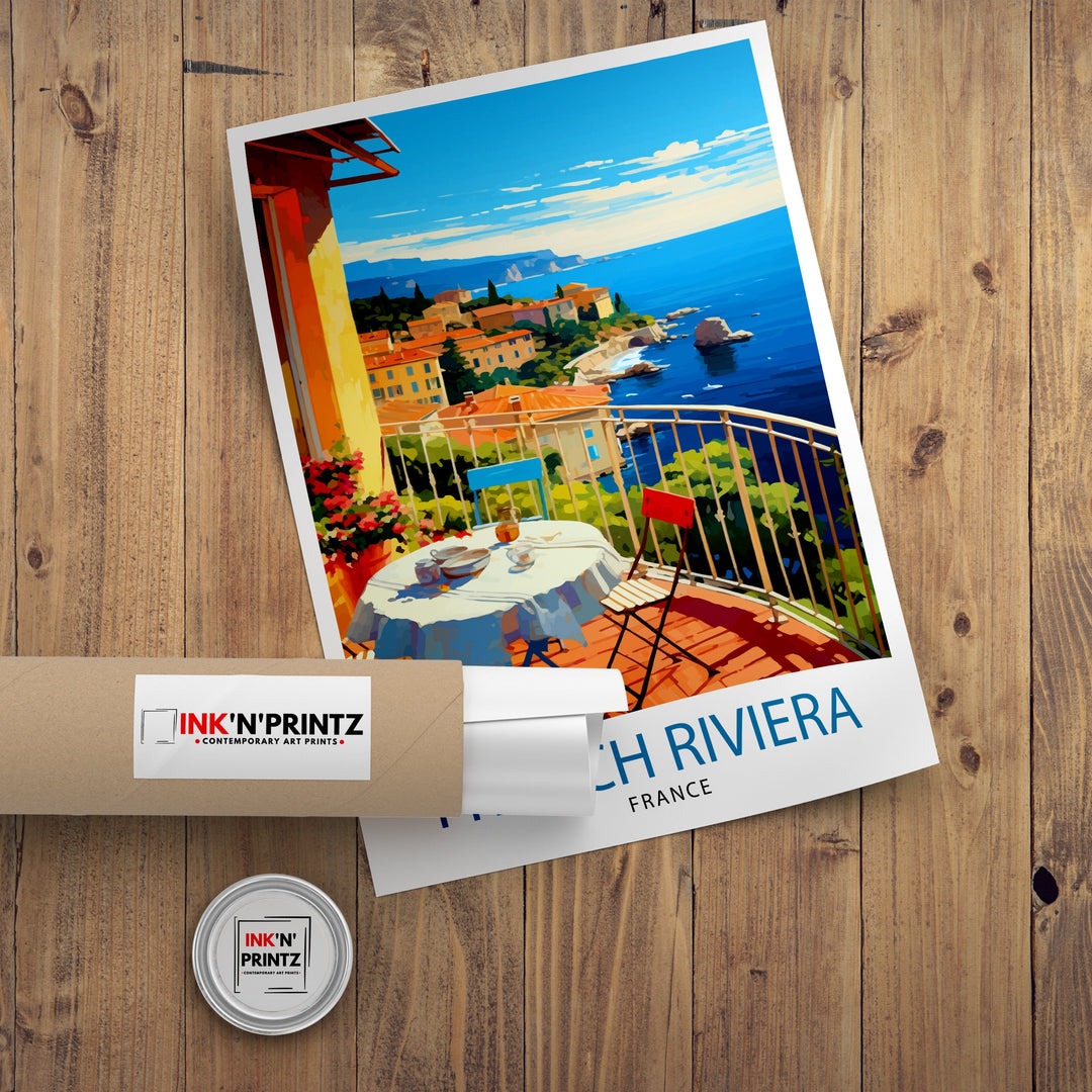 French Riviera Travel Print Riviera Wall Decor French Riviera Poster Mediterranean Travel Prints Riviera Art Print French Riviera