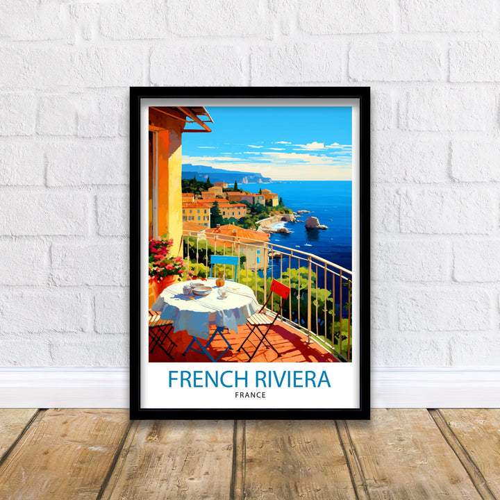 French Riviera Travel Print Riviera Wall Decor French Riviera Poster Mediterranean Travel Prints Riviera Art Print French Riviera