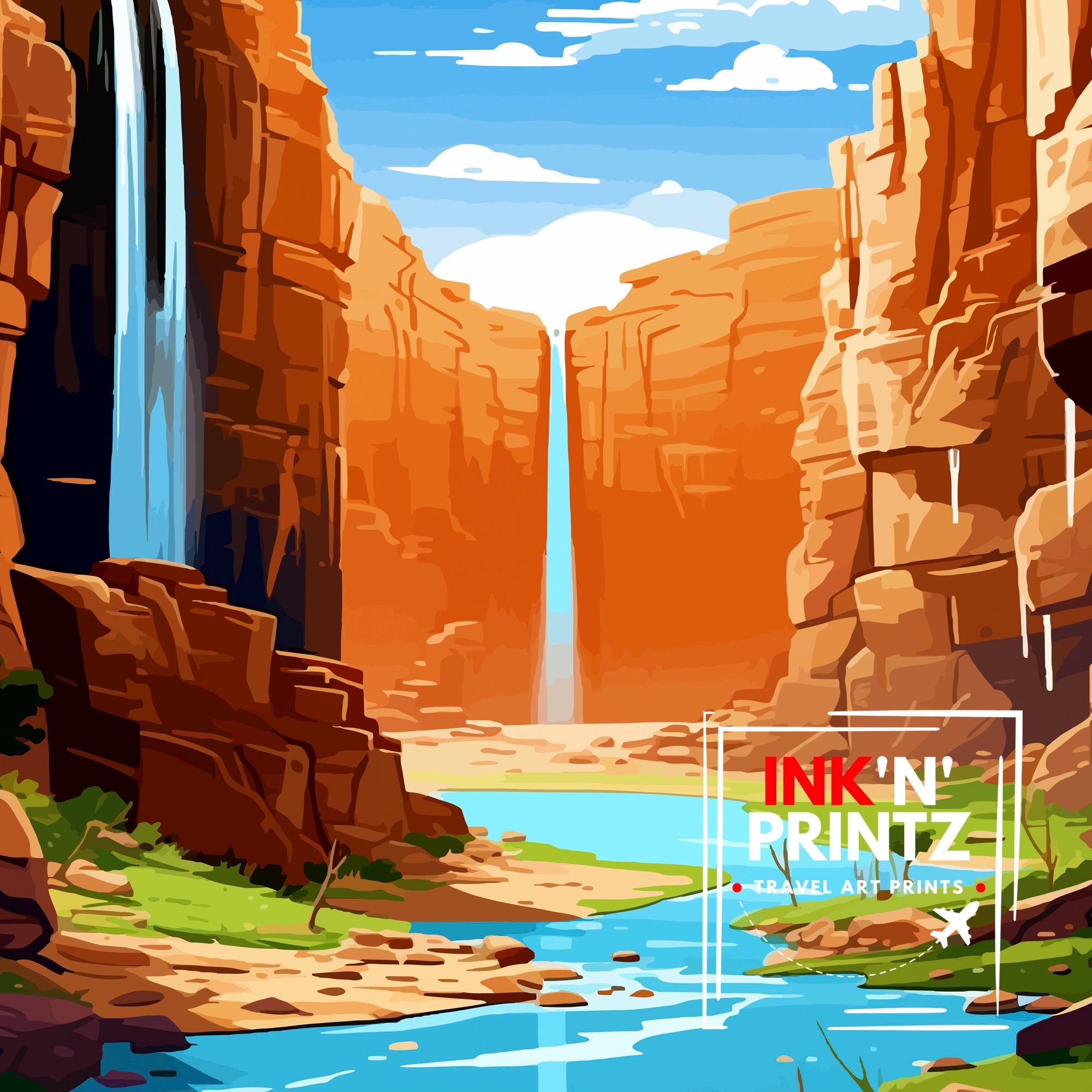 Kimberley Australia Travel Print Kimberley Wall Decor Kimberley Poster Australian Outback Prints Kimberley Art Print Kimberley Illustration