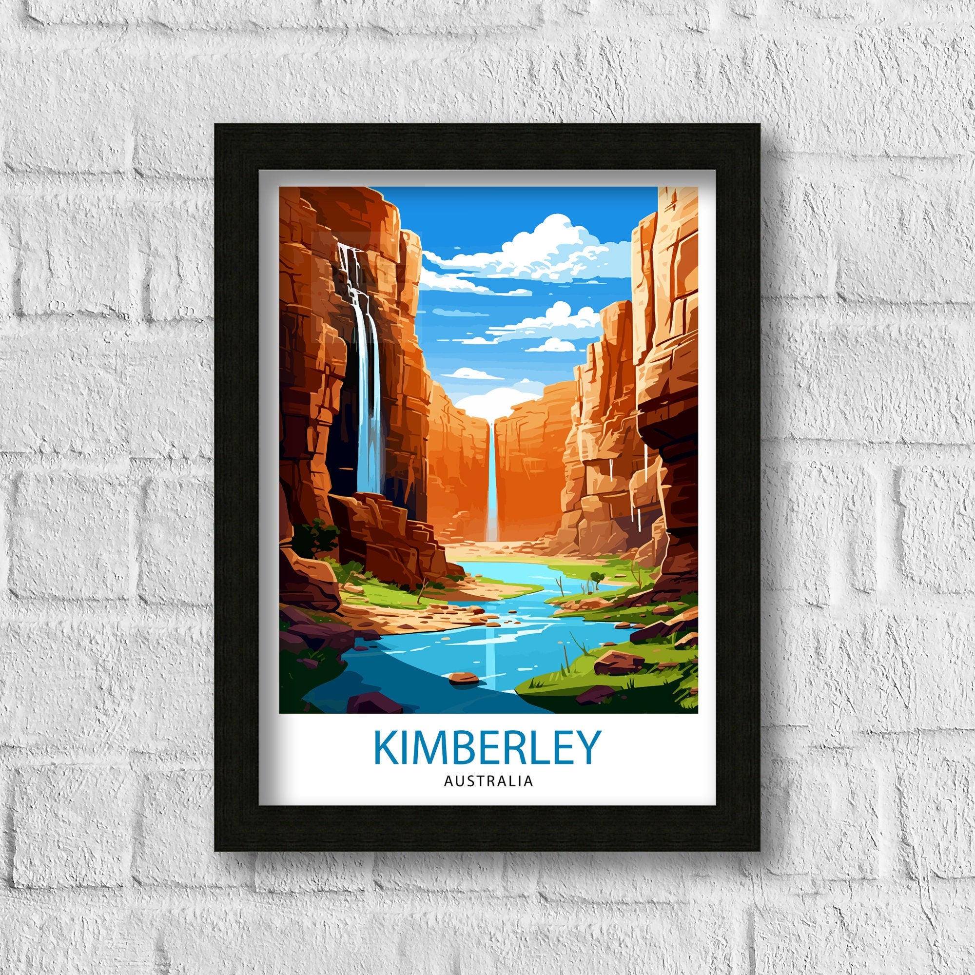 Kimberley Australia Travel Print Kimberley Wall Decor Kimberley Poster Australian Outback Prints Kimberley Art Print Kimberley Illustration