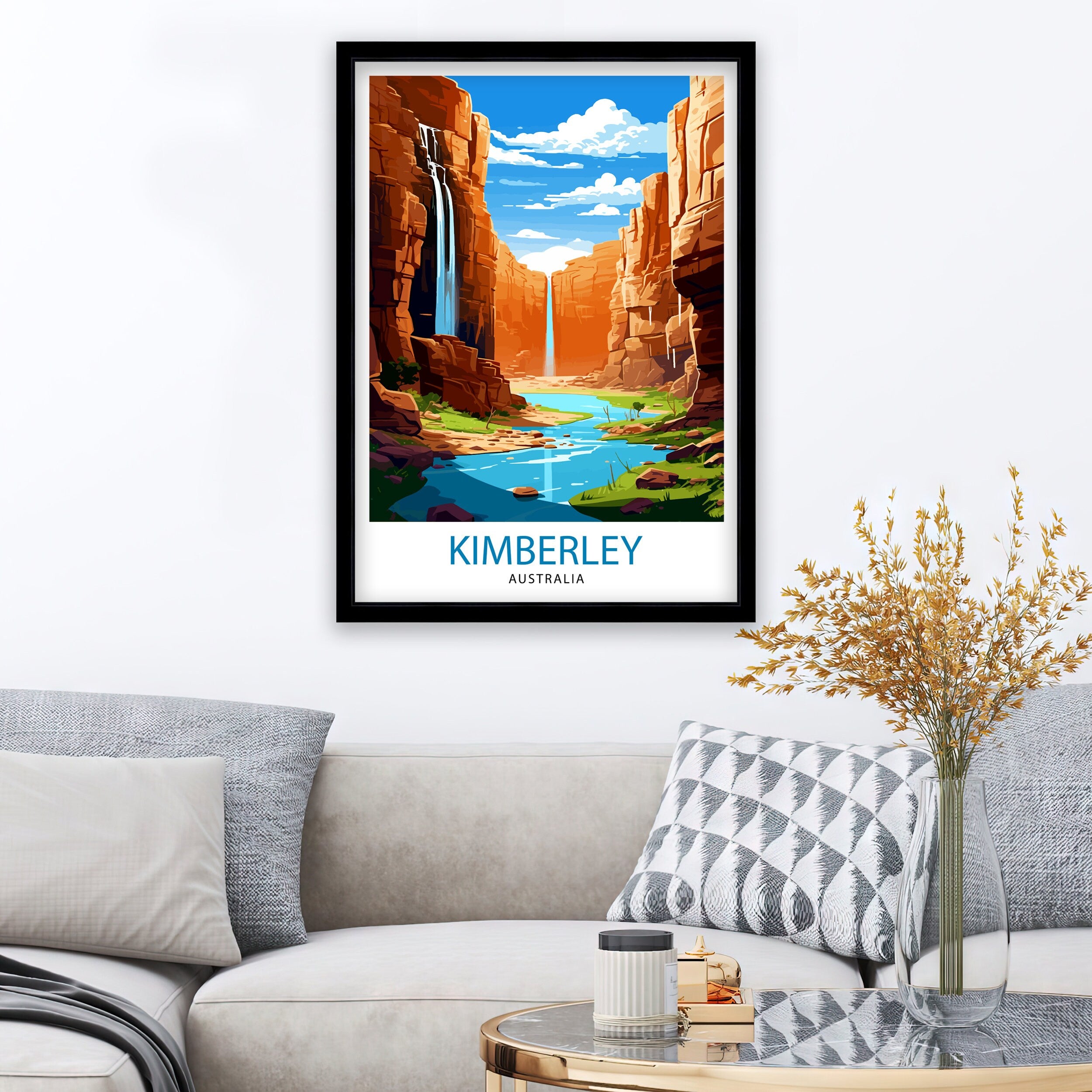 Kimberley Australia Travel Print Kimberley Wall Decor Kimberley Poster Australian Outback Prints Kimberley Art Print Kimberley Illustration