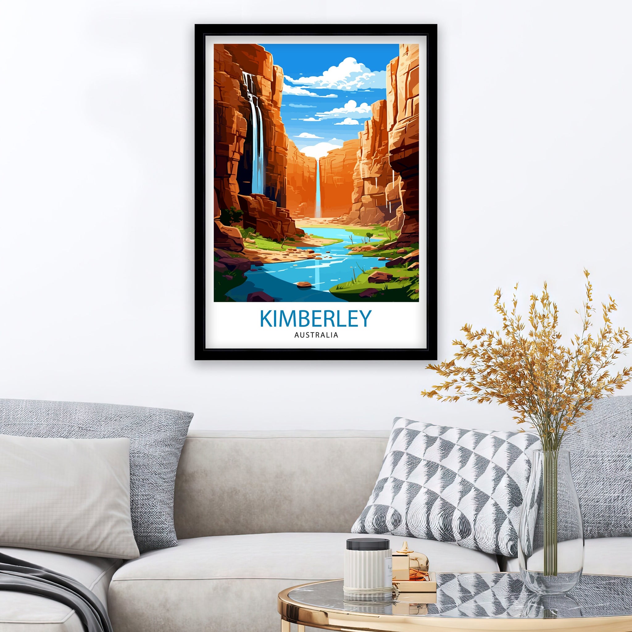 Kimberley Australia Travel Print Kimberley Wall Decor Kimberley Poster Australian Outback Prints Kimberley Art Print Kimberley Illustration