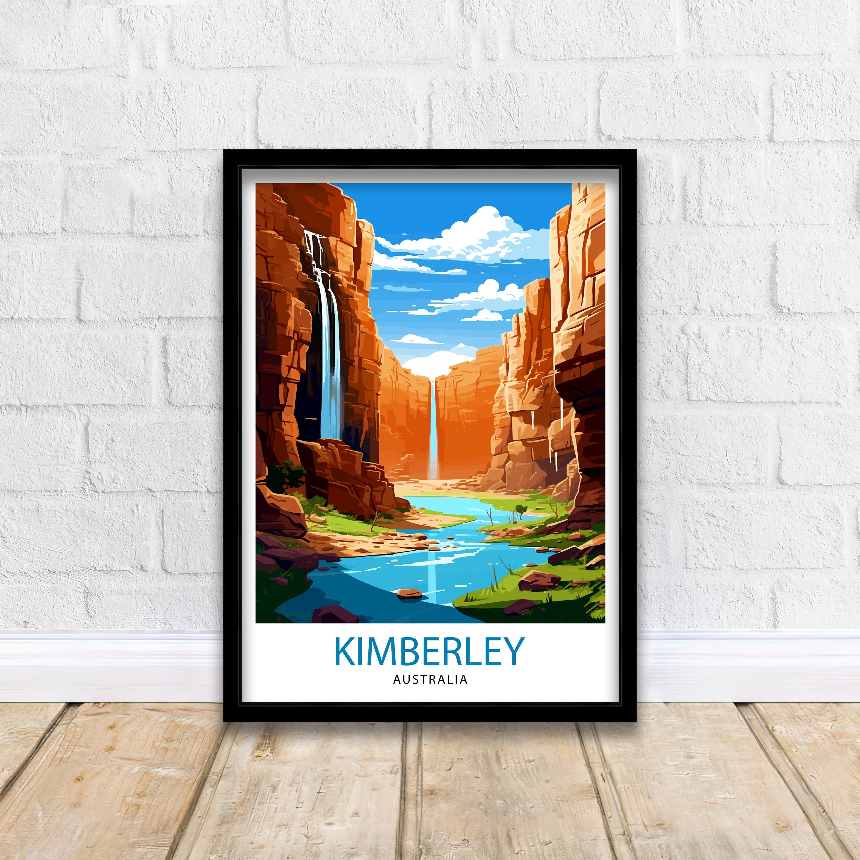 Kimberley Australia Travel Print Kimberley Wall Decor Kimberley Poster Australian Outback Prints Kimberley Art Print Kimberley Illustration