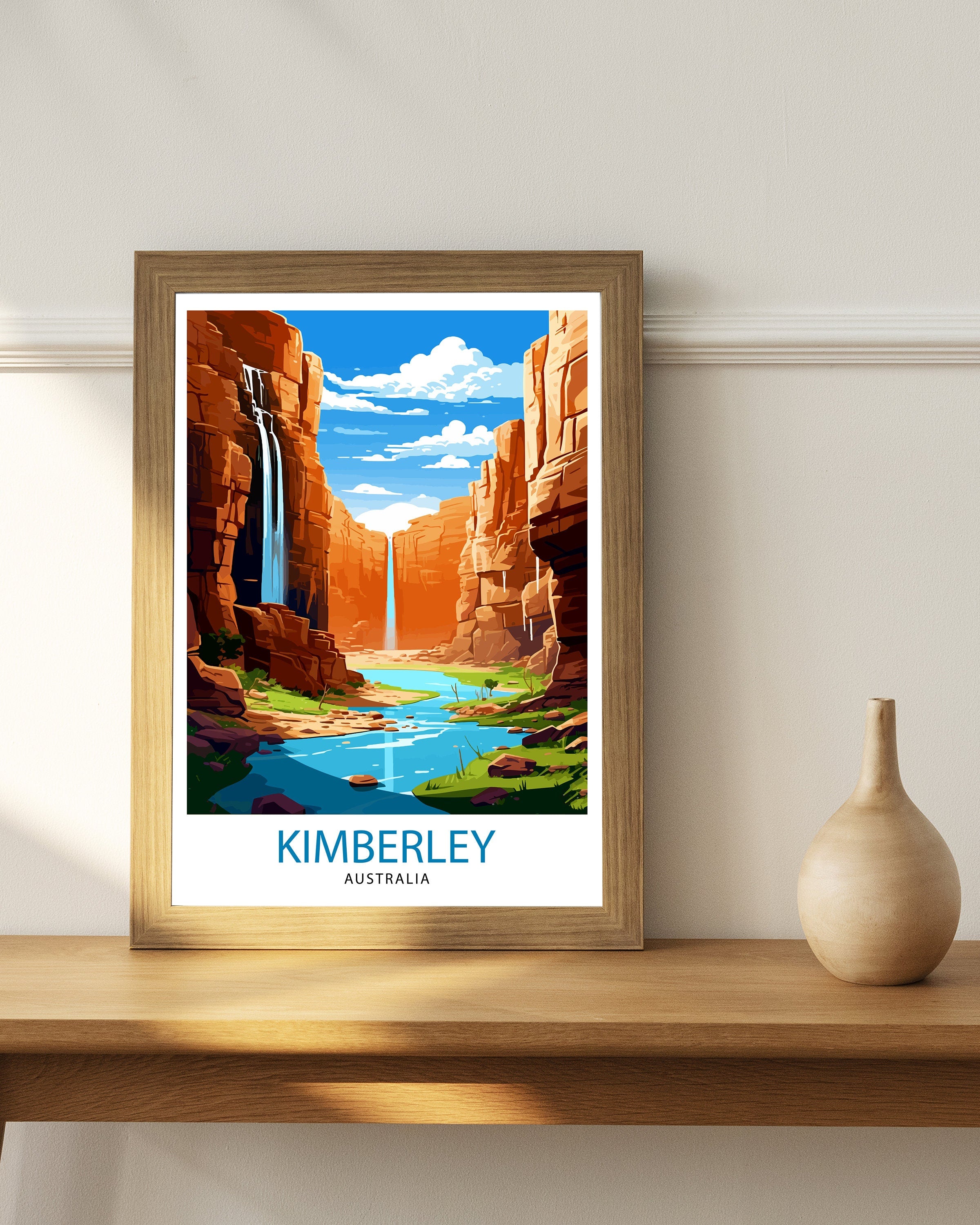 Kimberley Australia Travel Print Kimberley Wall Decor Kimberley Poster Australian Outback Prints Kimberley Art Print Kimberley Illustration
