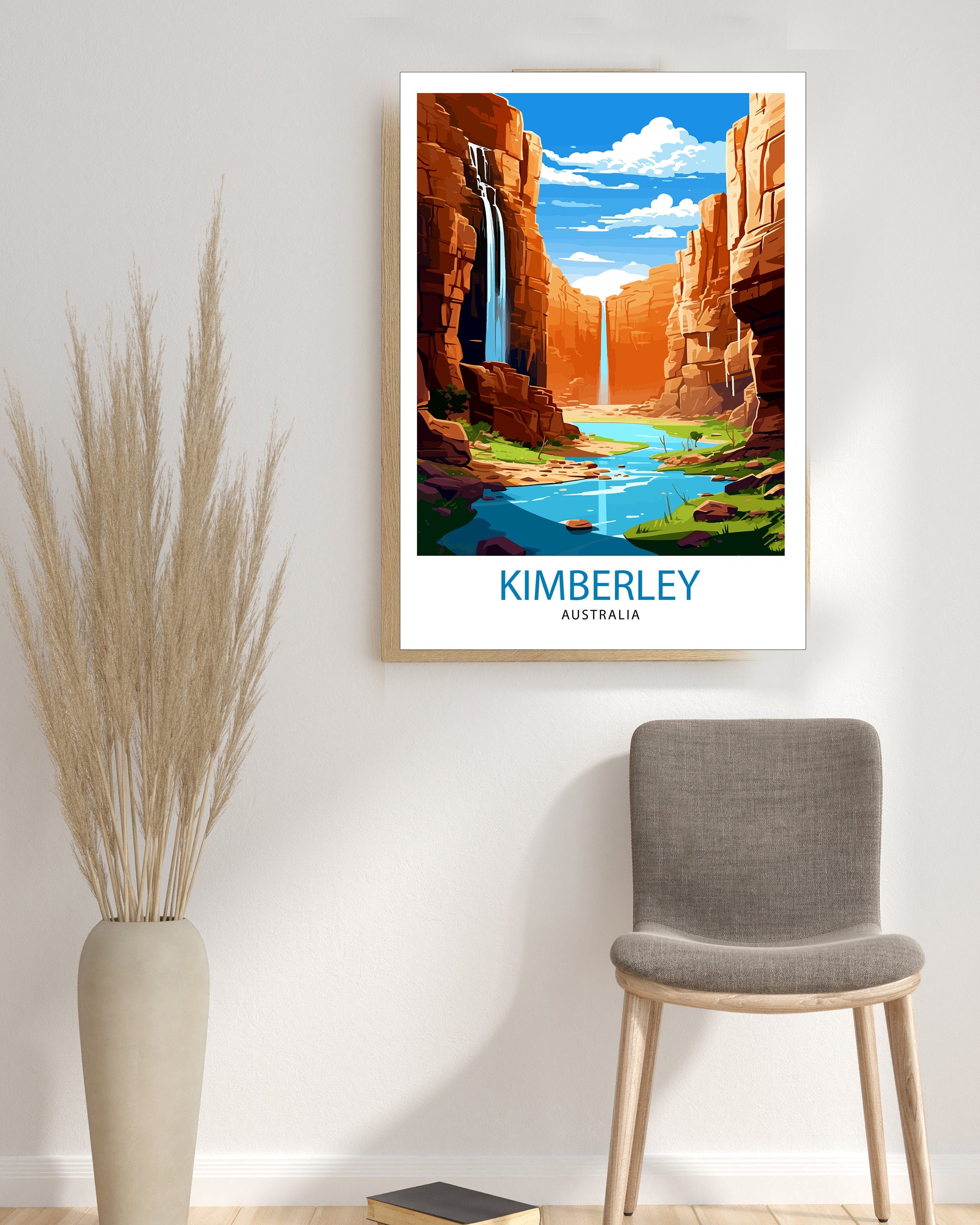 Kimberley Australia Travel Print Kimberley Wall Decor Kimberley Poster Australian Outback Prints Kimberley Art Print Kimberley Illustration