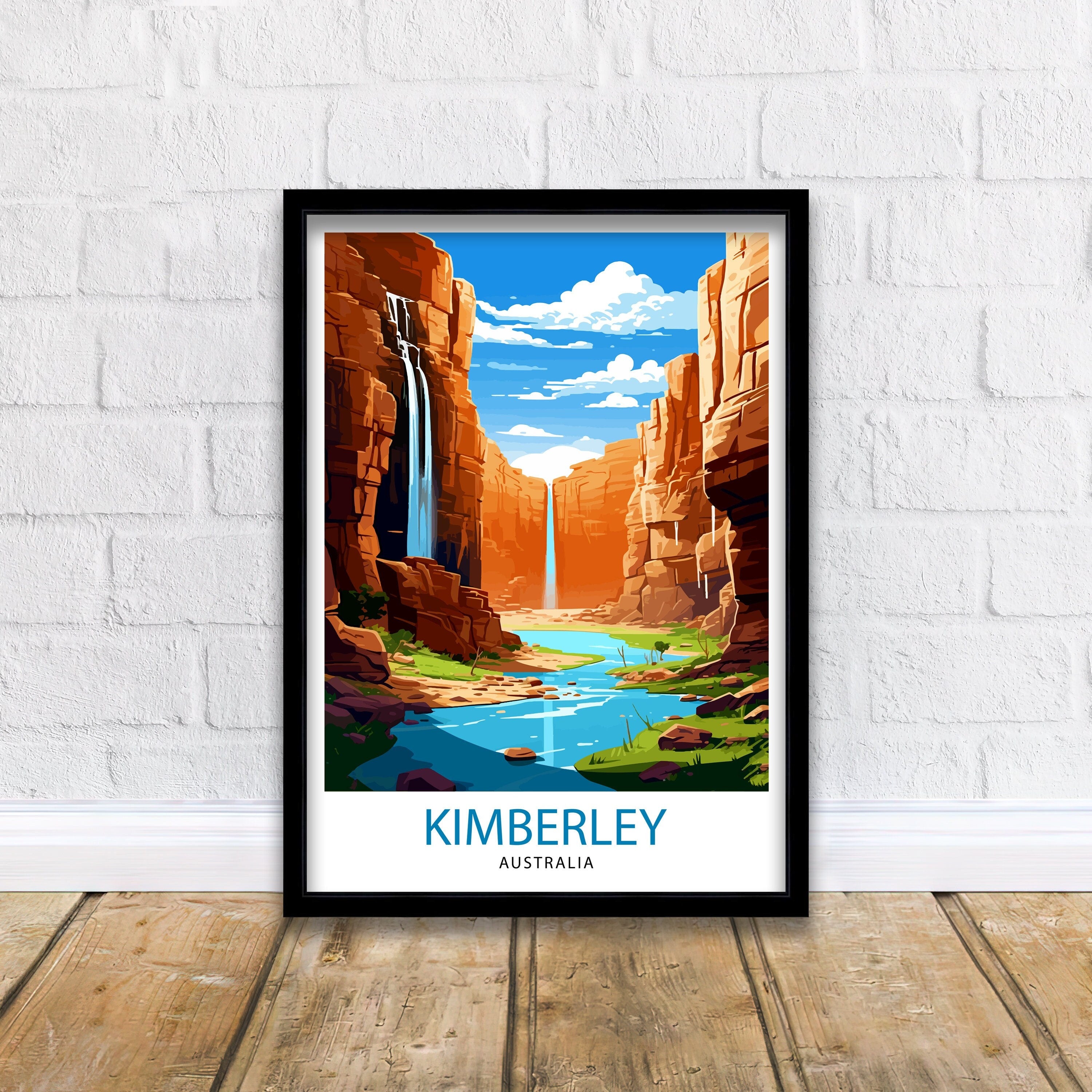 Kimberley Australia Travel Print Kimberley Wall Decor Kimberley Poster Australian Outback Prints Kimberley Art Print Kimberley Illustration