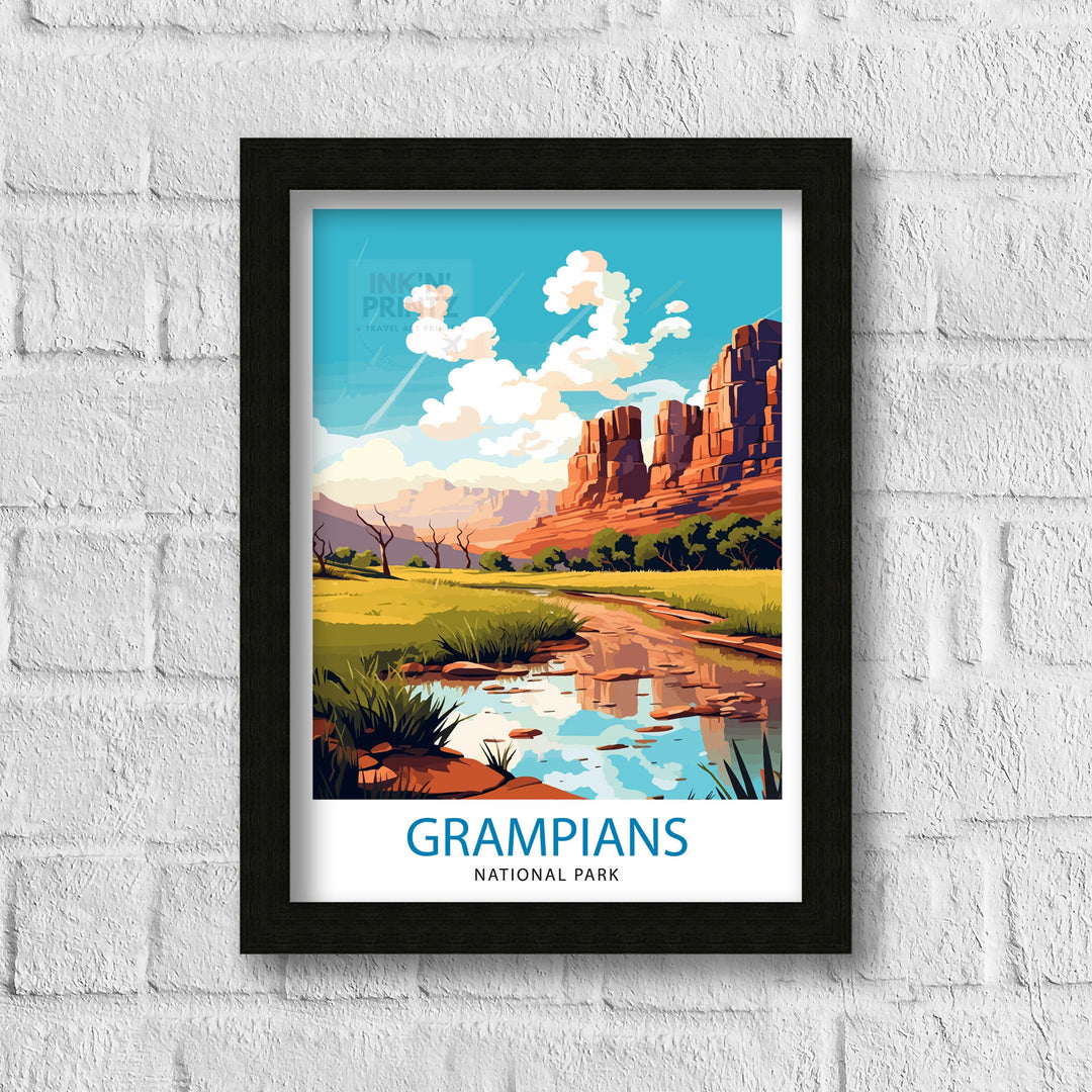 Grampians National Park Australia Travel Poster Nature