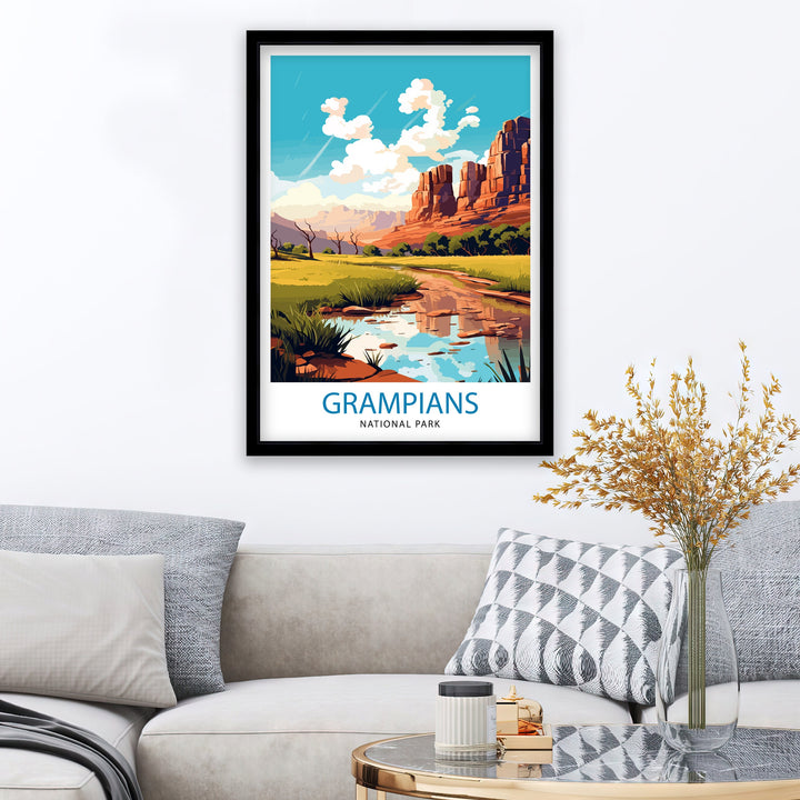 Grampians National Park Australia Travel Poster Nature