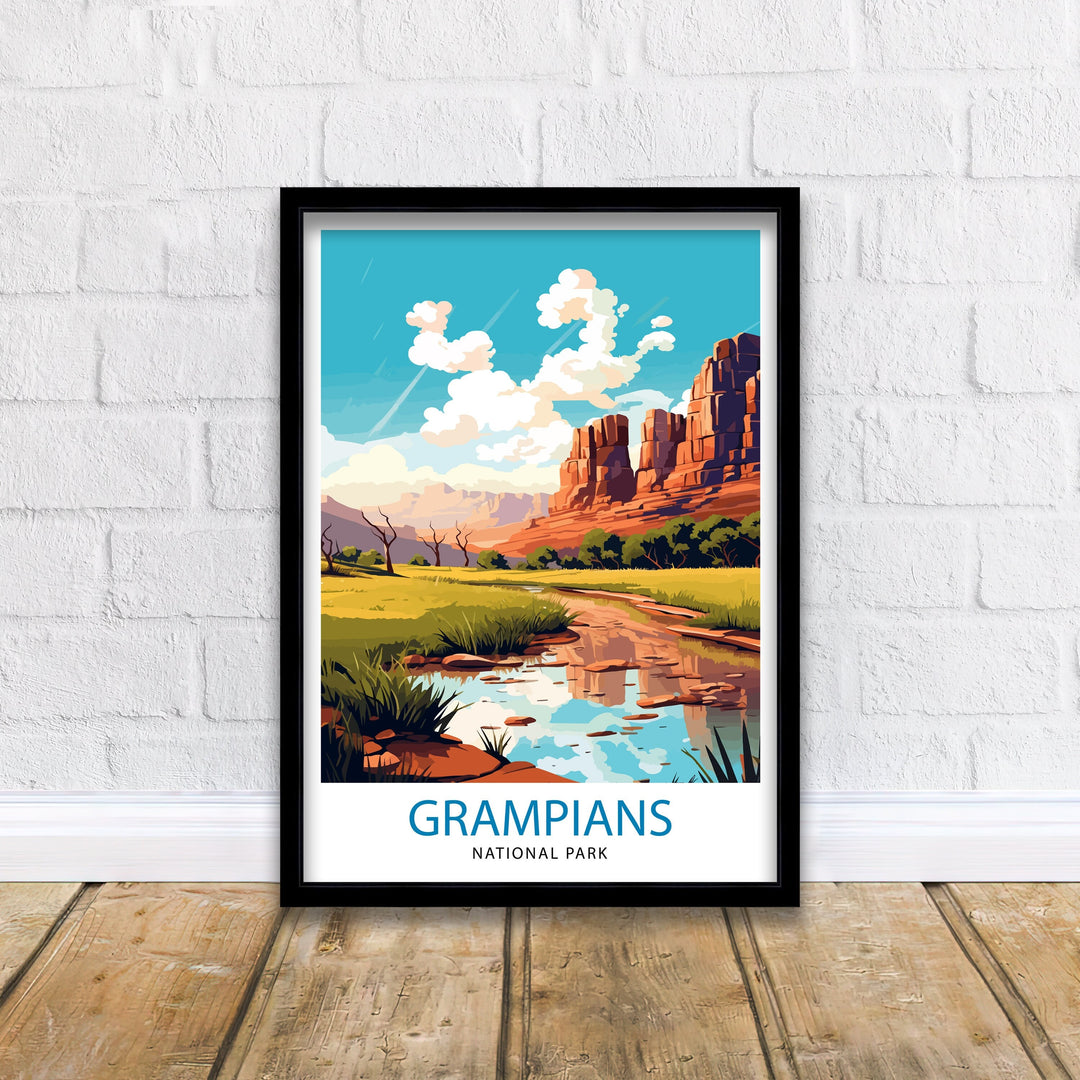 Grampians National Park Australia Travel Poster Nature