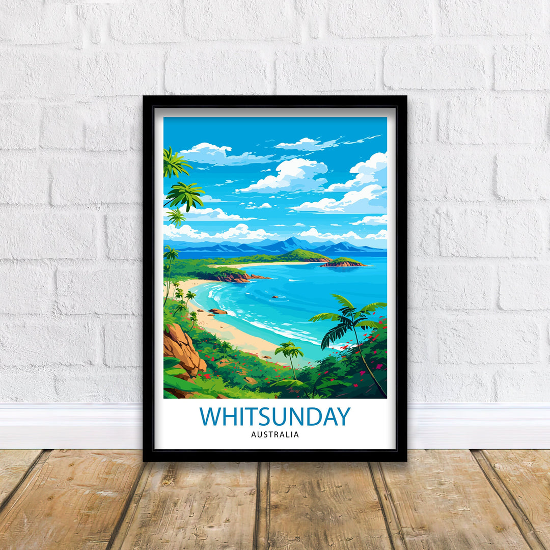 Whitsunday Australia Travel Poster Whitsunday Islands