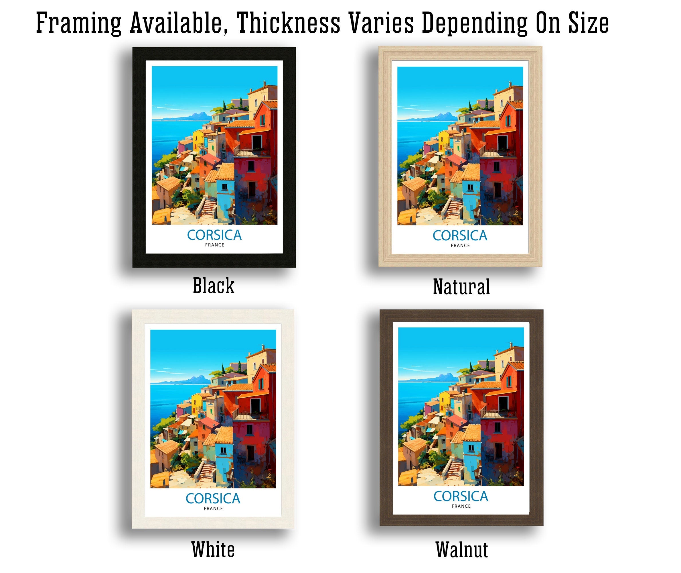 Corsica France Travel Print Corsica Wall Decor Corsica Poster France Travel Prints Corsica Art Print Corsica Illustration Corsica Wall Art