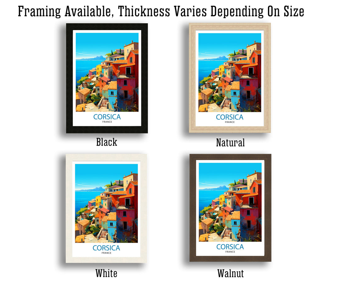 Corsica France Travel Print Corsica Wall Decor Corsica Poster France Travel Prints Corsica Art Print Corsica Illustration Corsica Wall Art