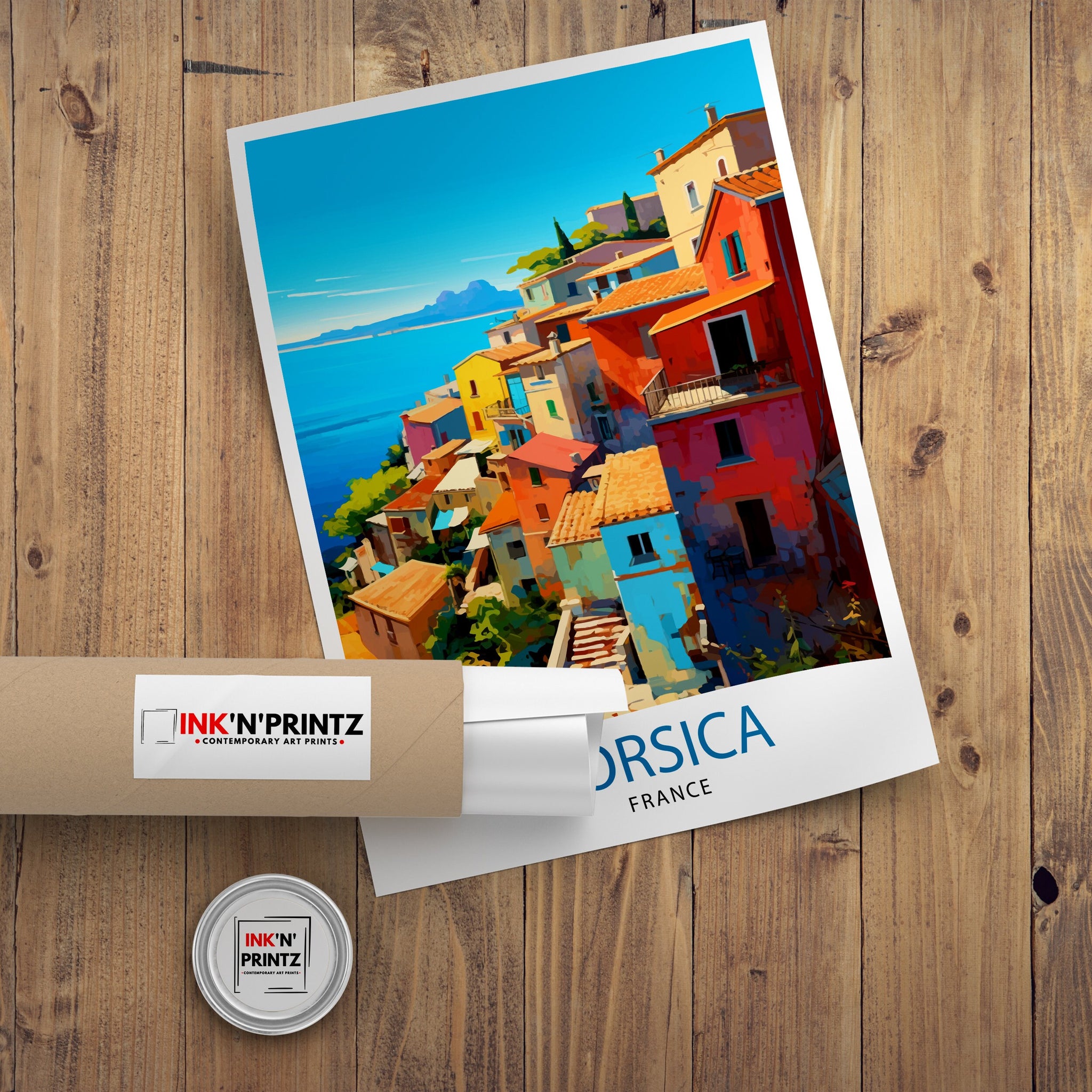 Corsica France Travel Print Corsica Wall Decor Corsica Poster France Travel Prints Corsica Art Print Corsica Illustration Corsica Wall Art