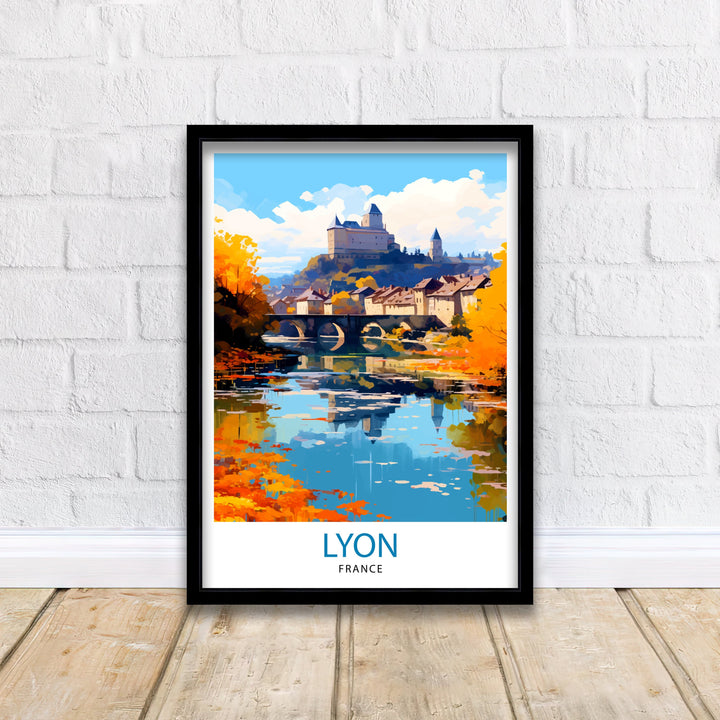Lyon France Travel Print Lyon Wall Decor Lyon Poster France Travel Prints Lyon Art Print Lyon Illustration Lyon Wall Art - France Print