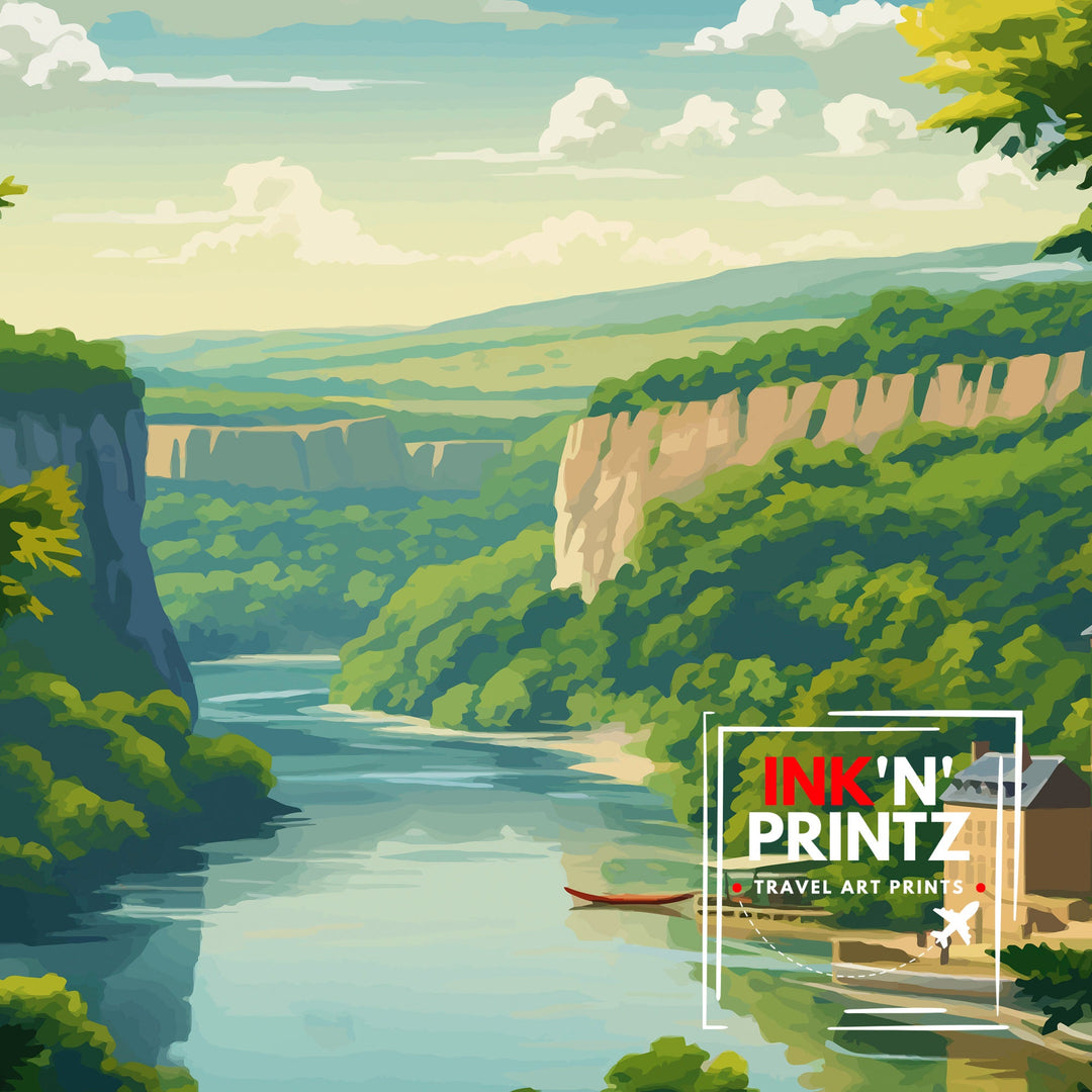 Dordogne France Travel Print Dordogne Wall Decor Dordogne Poster France Travel Prints Dordogne Art Print Dordogne Illustration Dordogne